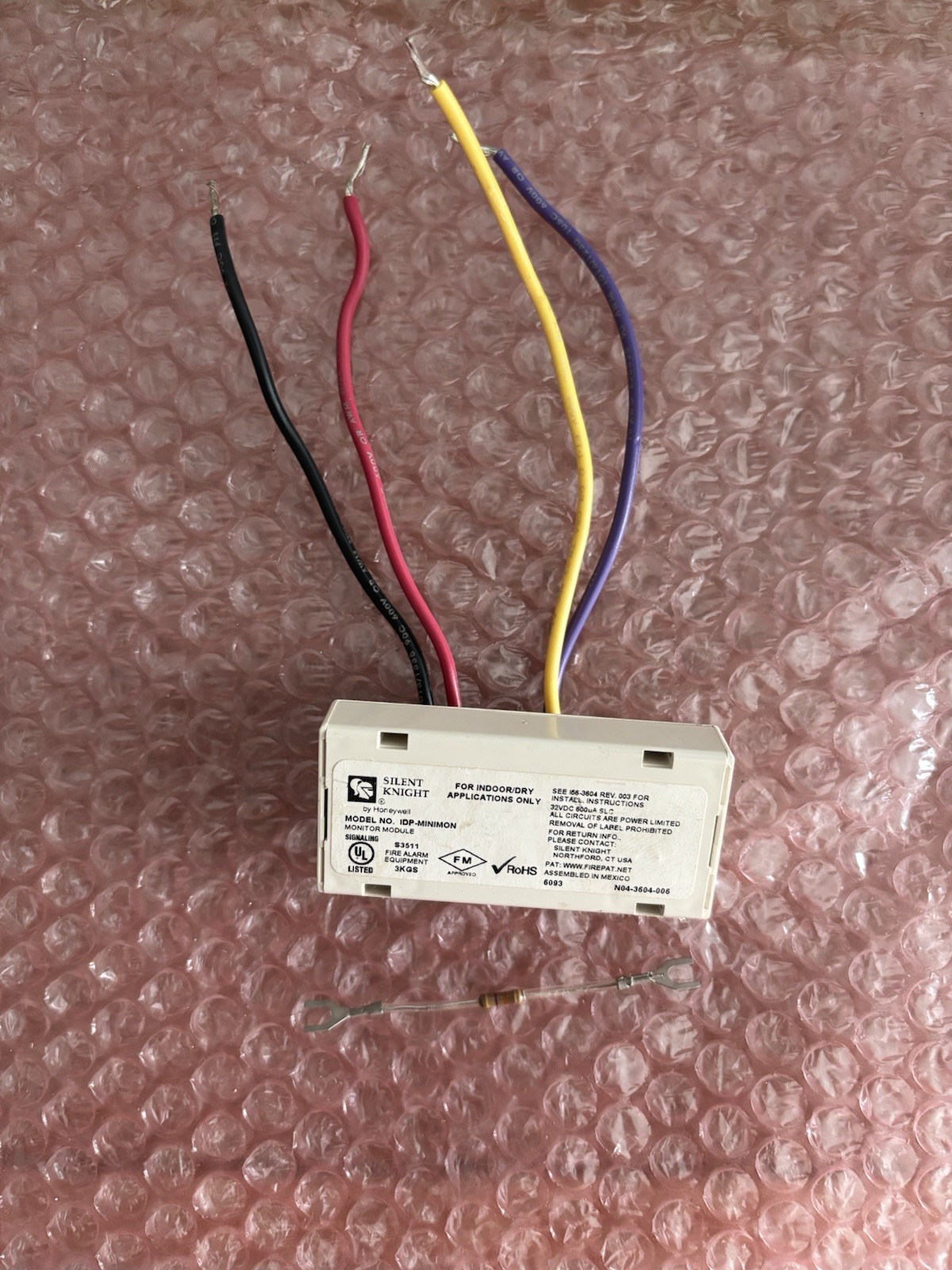Silent Knight IDP-MINIMON Fire Alarm Mini Monitor Module With 47k EOL Resistor