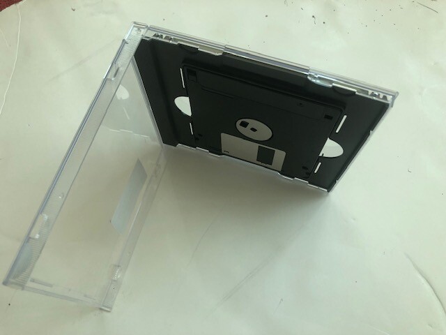 5 pcs New Rare Double 3.5″ Floppy Diskette Tray Black in Jewel Cases, FREE SHIP