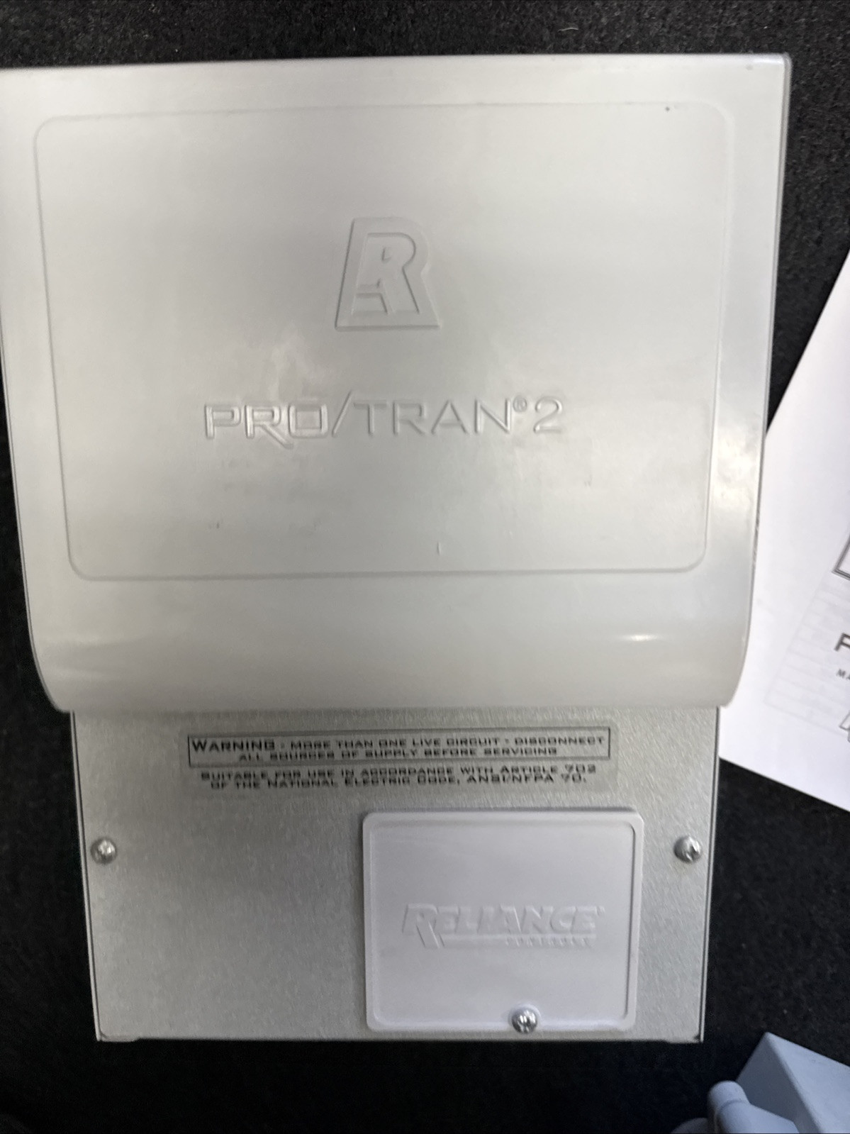 Reliance Controls Pro Tran 2 Generator Power Transfer Switch 6 Circuit W/Plug