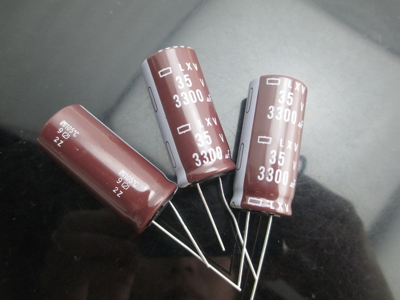 20pcs NCC Nippon LXV 3300mfd 35v 3300uf long life electrolytic Capacitor 18*40mm