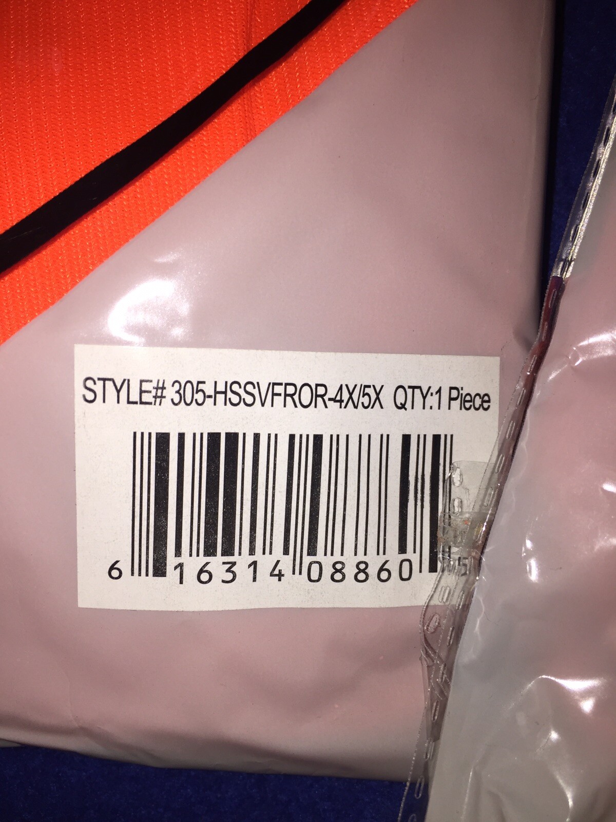 New Safety Gear PIP High Visibility Orange Reflective Safety Vest Size 4X/5X