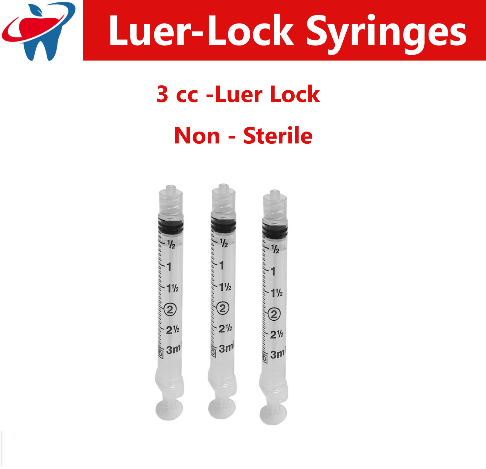 1ml / 1cc Syringe (No Needle) 3cc, 5cc, 10cc, 20, cc, 60cc, Choose Size & Pack