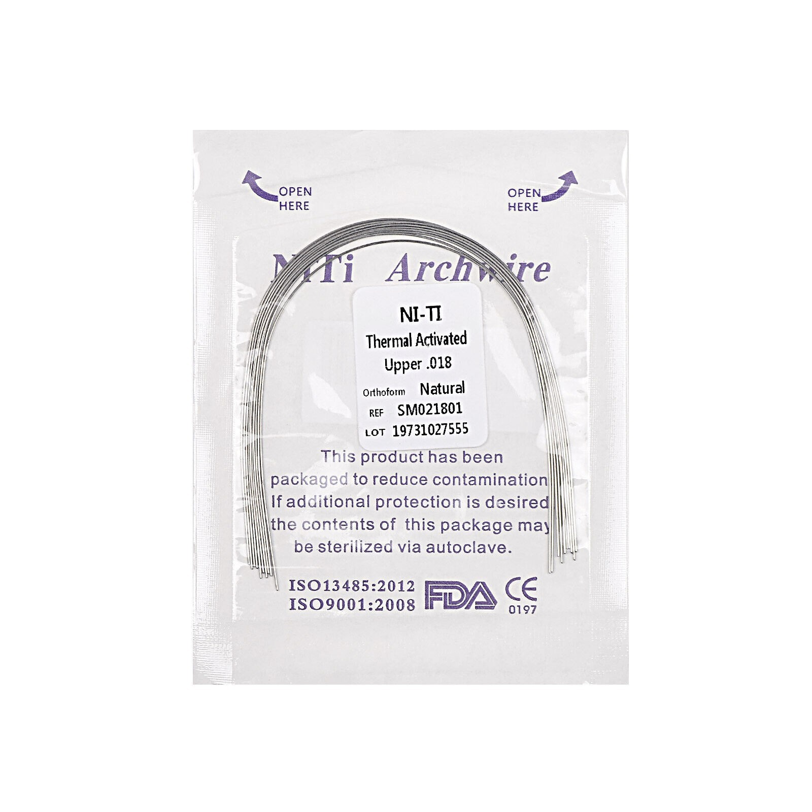 Dental Orthodontic Arch Wire Thermal Activated NiTi Archwire Round Rectangular