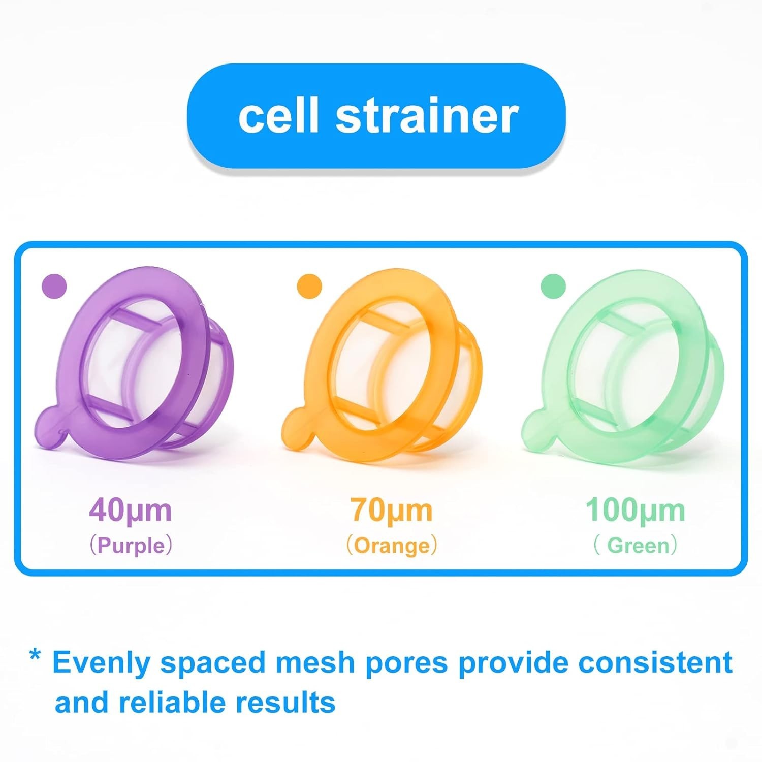 50/100 Pcs Cell Strainers, 40/70/100μm, Individual Package, Sterile