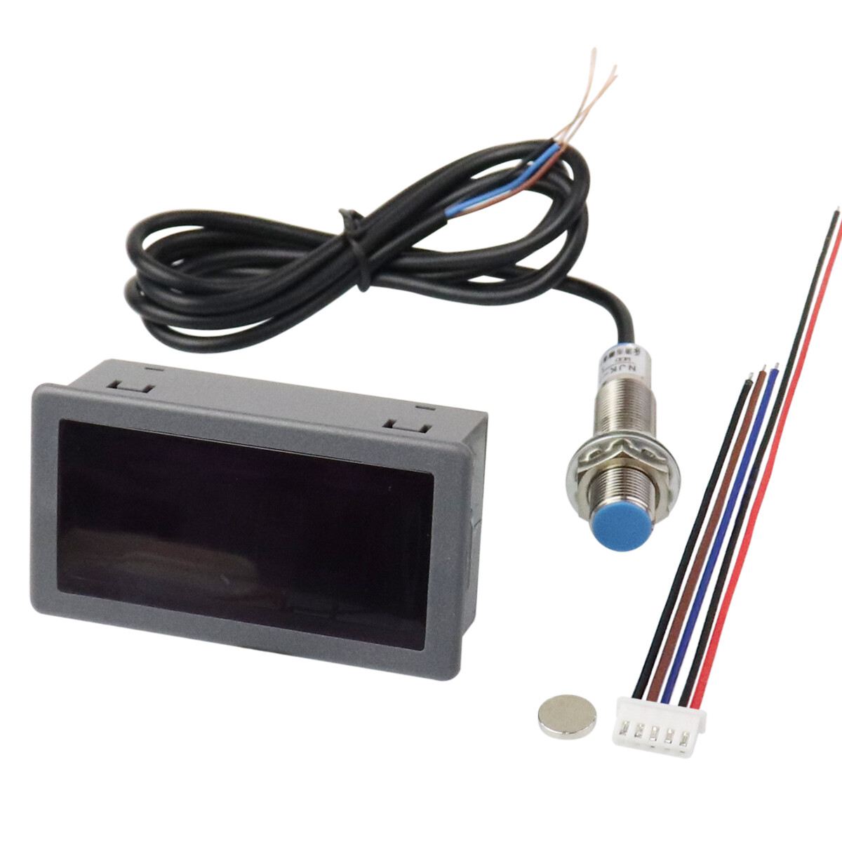 Digital LED Hall Tachometer DC 8-24V Motor Speed Tester Panel Meter 10-9999RPM