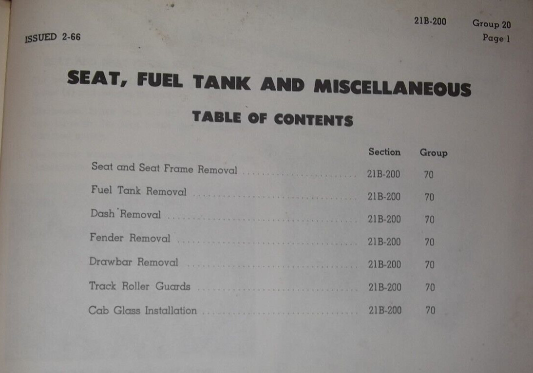 CAT CATERPILLAR D8 D8H TRACTOR DOZER SERVICE SHOP REPAIR MANUAL BOOK 36A 46A