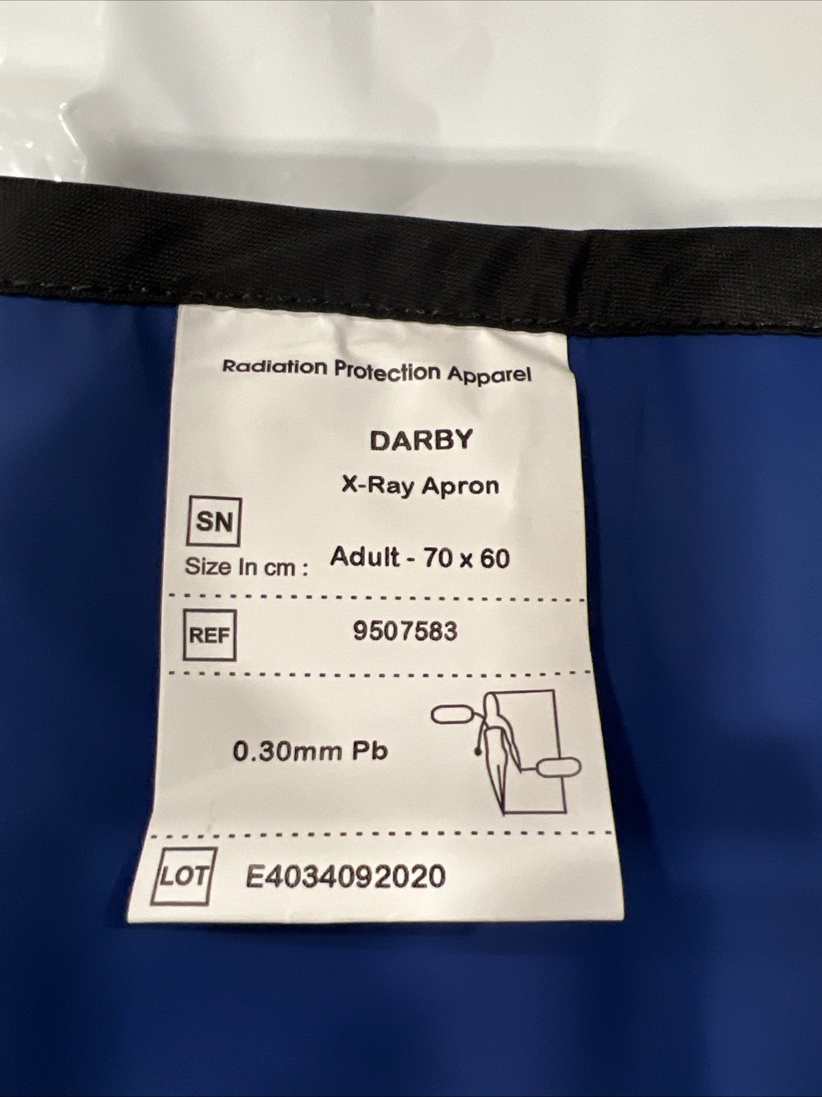 Darby 9507587, X-Ray Apron , Lilac , Adult Size 70 x 60cm