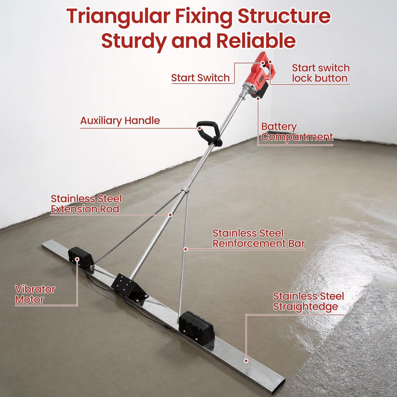Vibrating Concrete Finishing Tool Screed Concrete Finish Float Stainless Steel