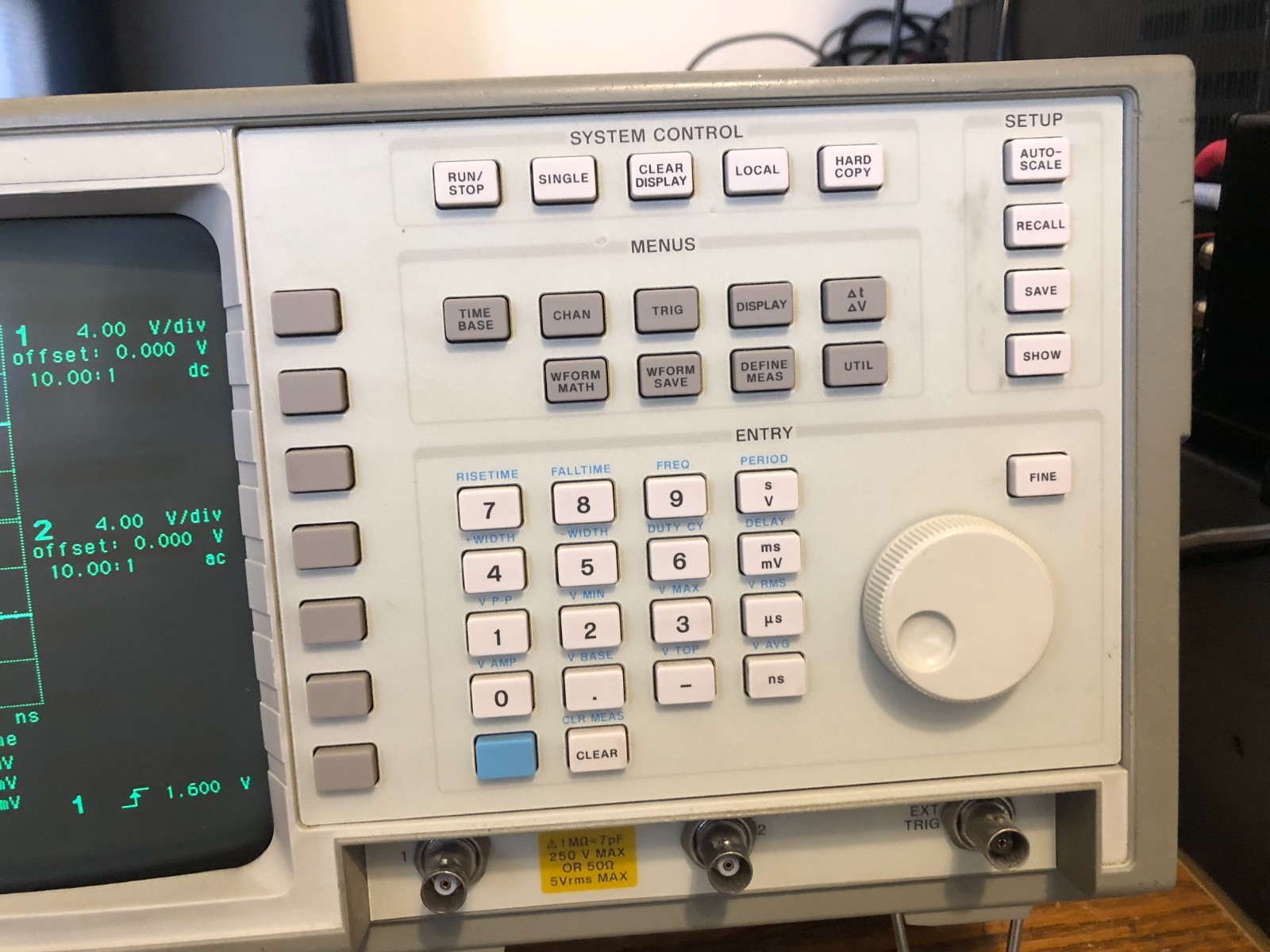 Working Agilent 54510A Digitizing Oscilloscope 2-Ch 250MHz 1GSa/s Tested