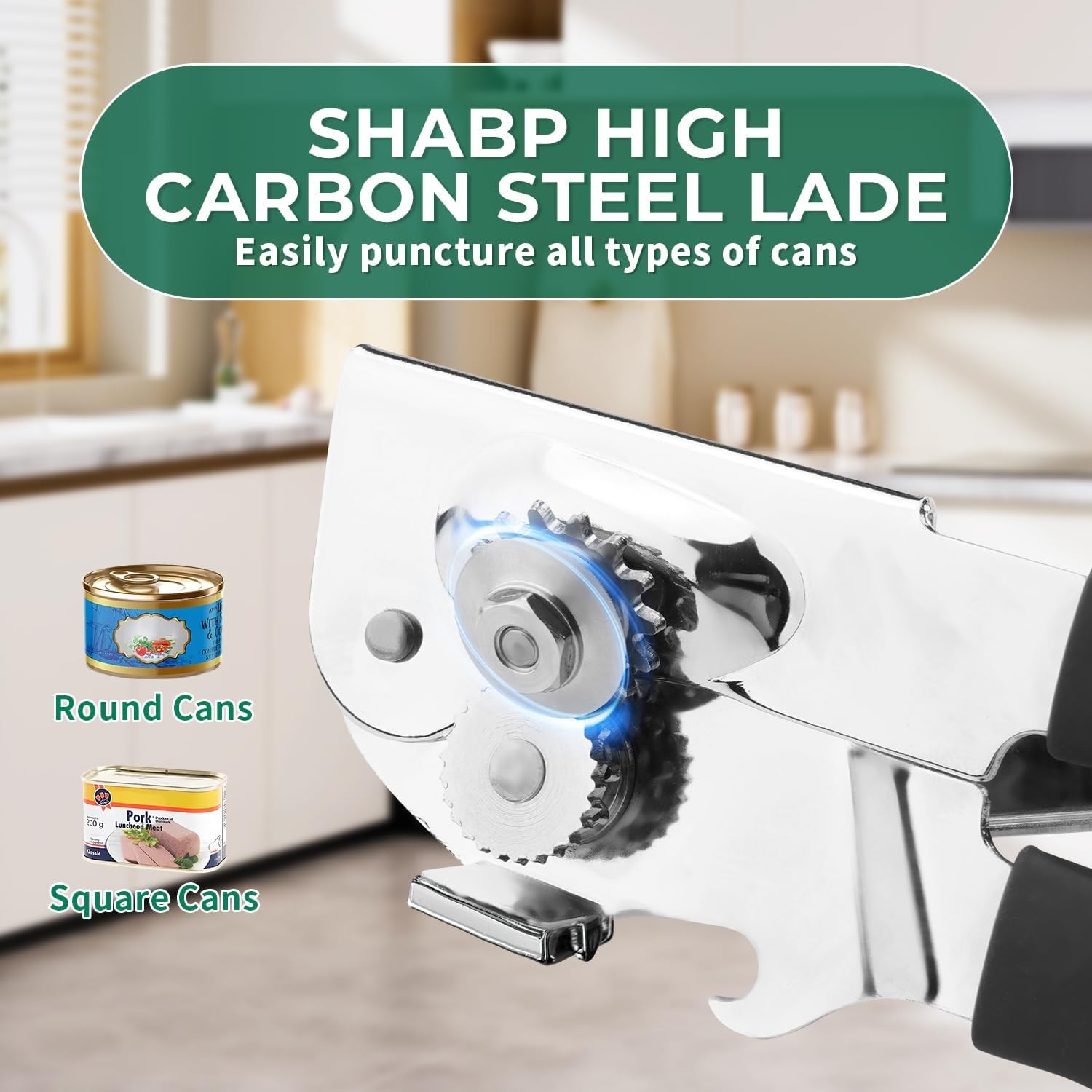 Commercial Heavy Duty Manual Can Opener Stainless Steel for Seniors