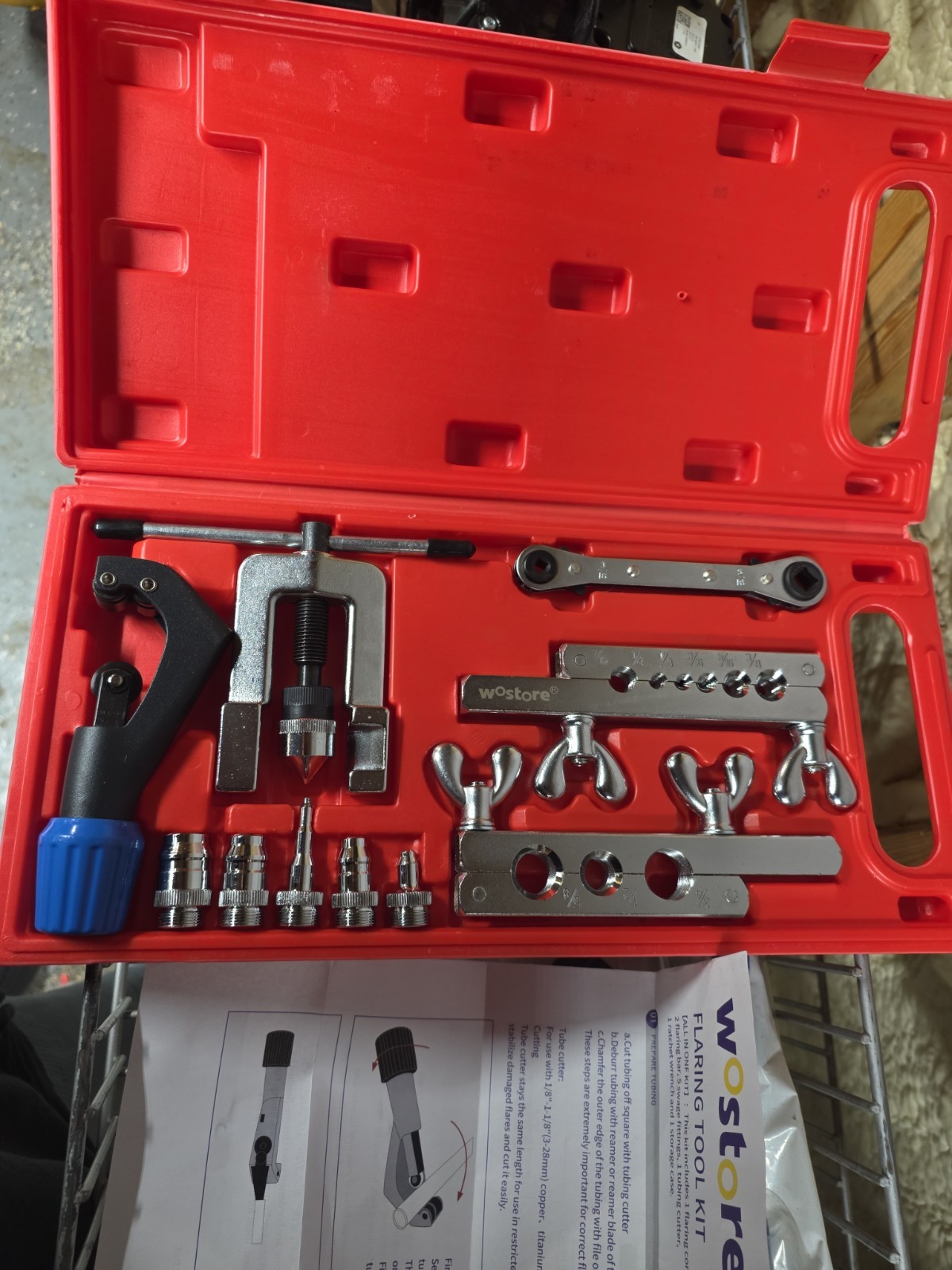 Flaring Swage Tool Kit for Copper Plastic Aluminum Pipe With Tubing Cutter & …