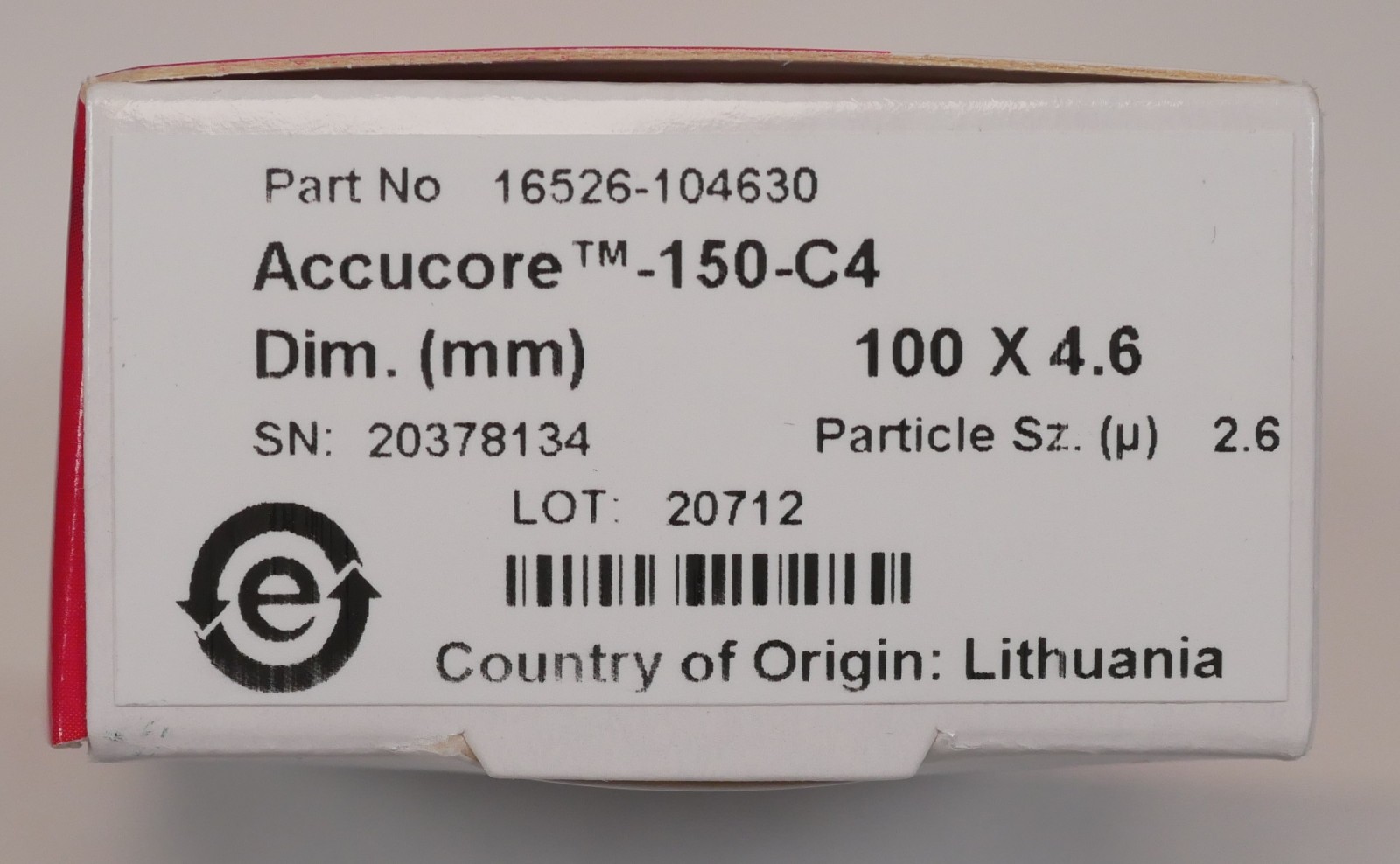 Thermo Scientific Accucore 150-C4 100×4.6mm 2.6um HPLC Col. P/N 16526-104630-New