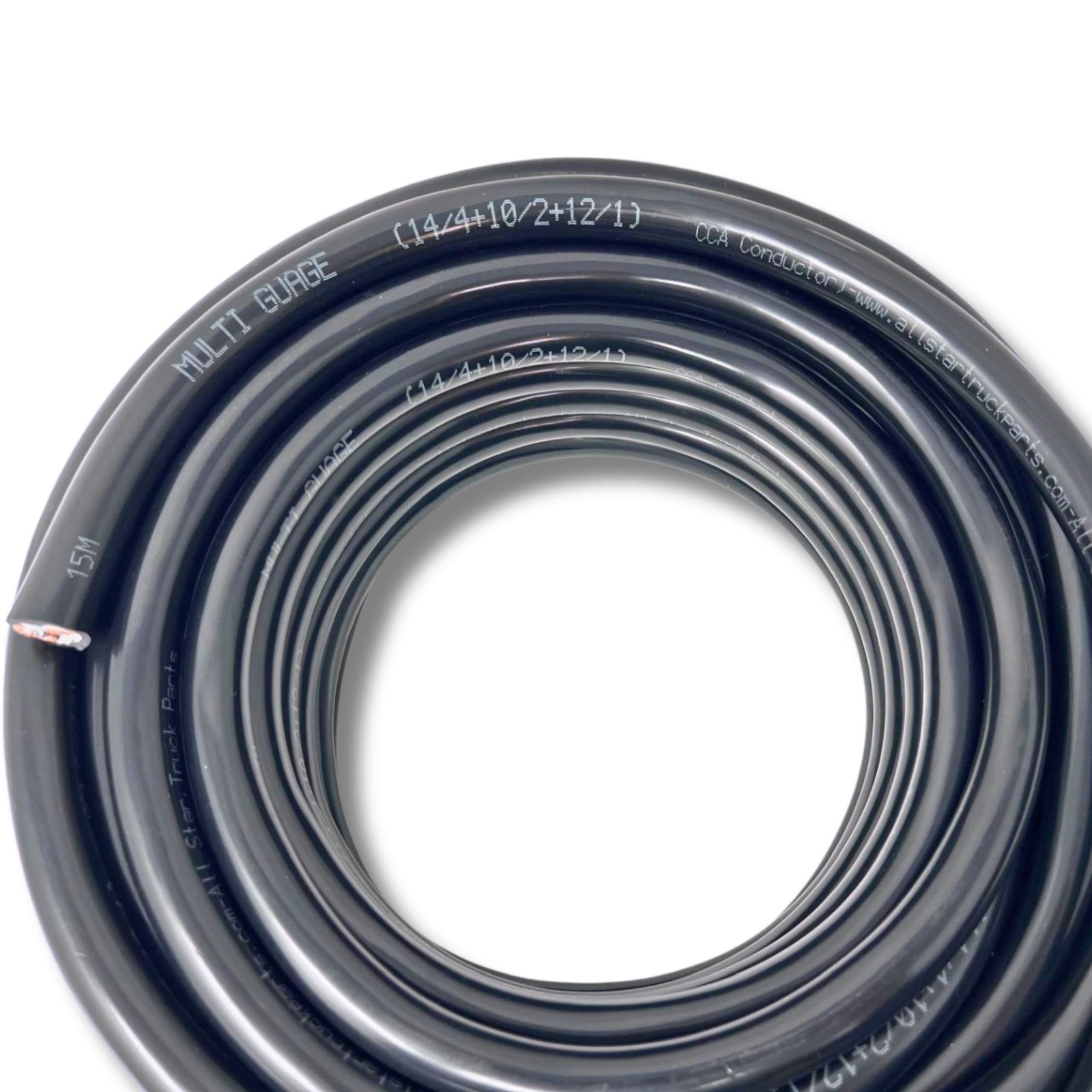 Heavy Duty 14/12/10AWG Multi Gauge 7 Way CCA Conductor Wire RV Trailer Tow Ca…