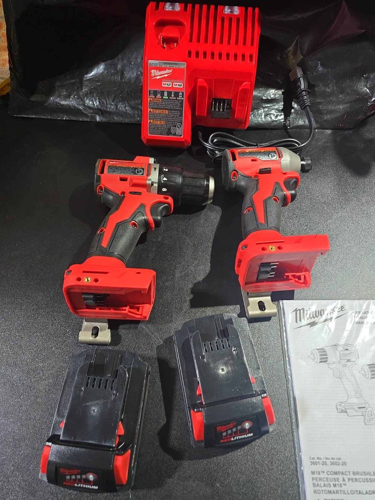 Milwaukee 3693-22CX M18 Compact Brushless 2-Tool Combo Kit NEW