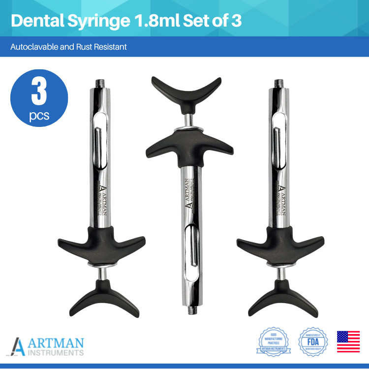 Dental Syringe 1.8ml Set of 3 ARTMAN