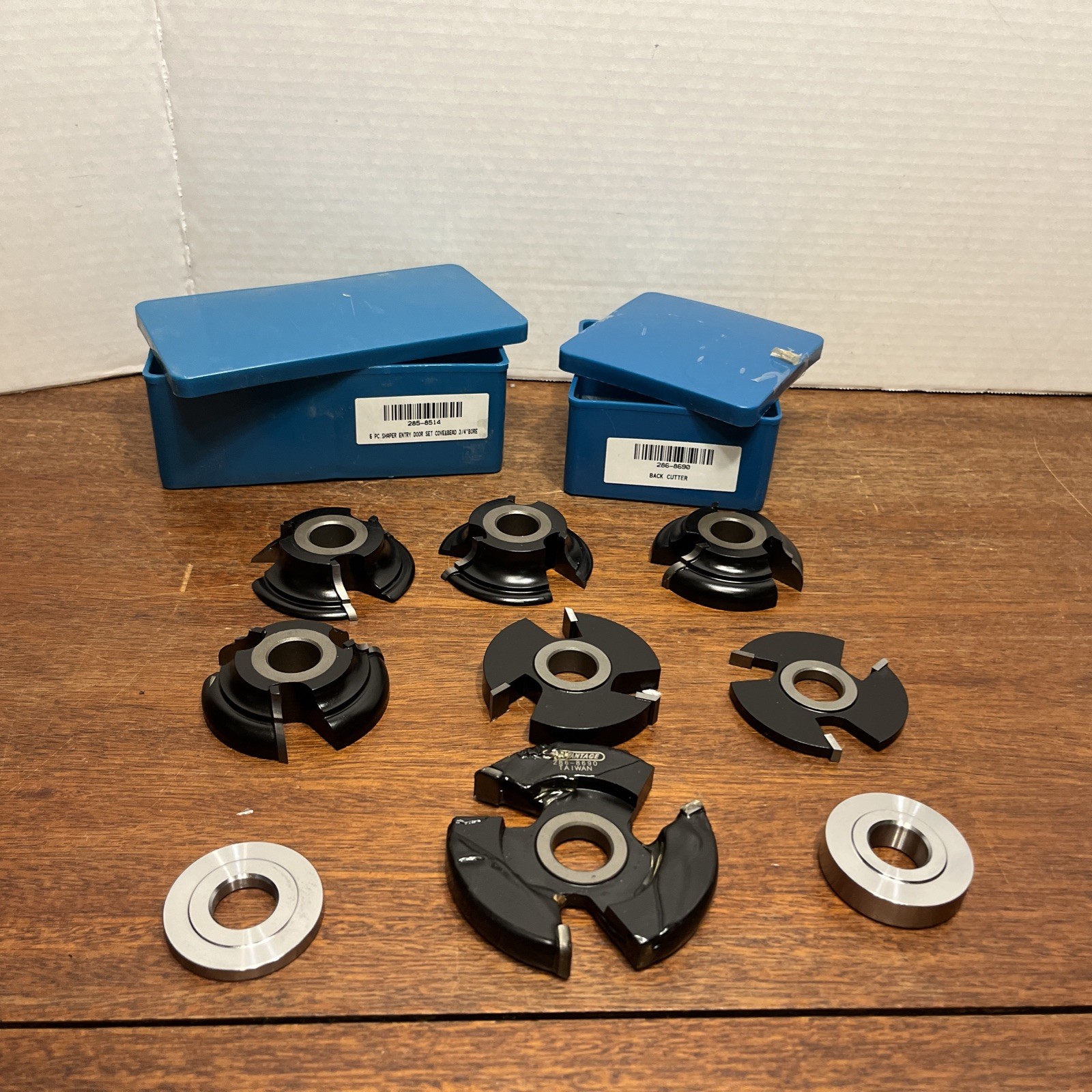 Advantage 285-8514 6 pc Shaper Cutter Entry Door set Cove &Bead 3/4″ Bore & more