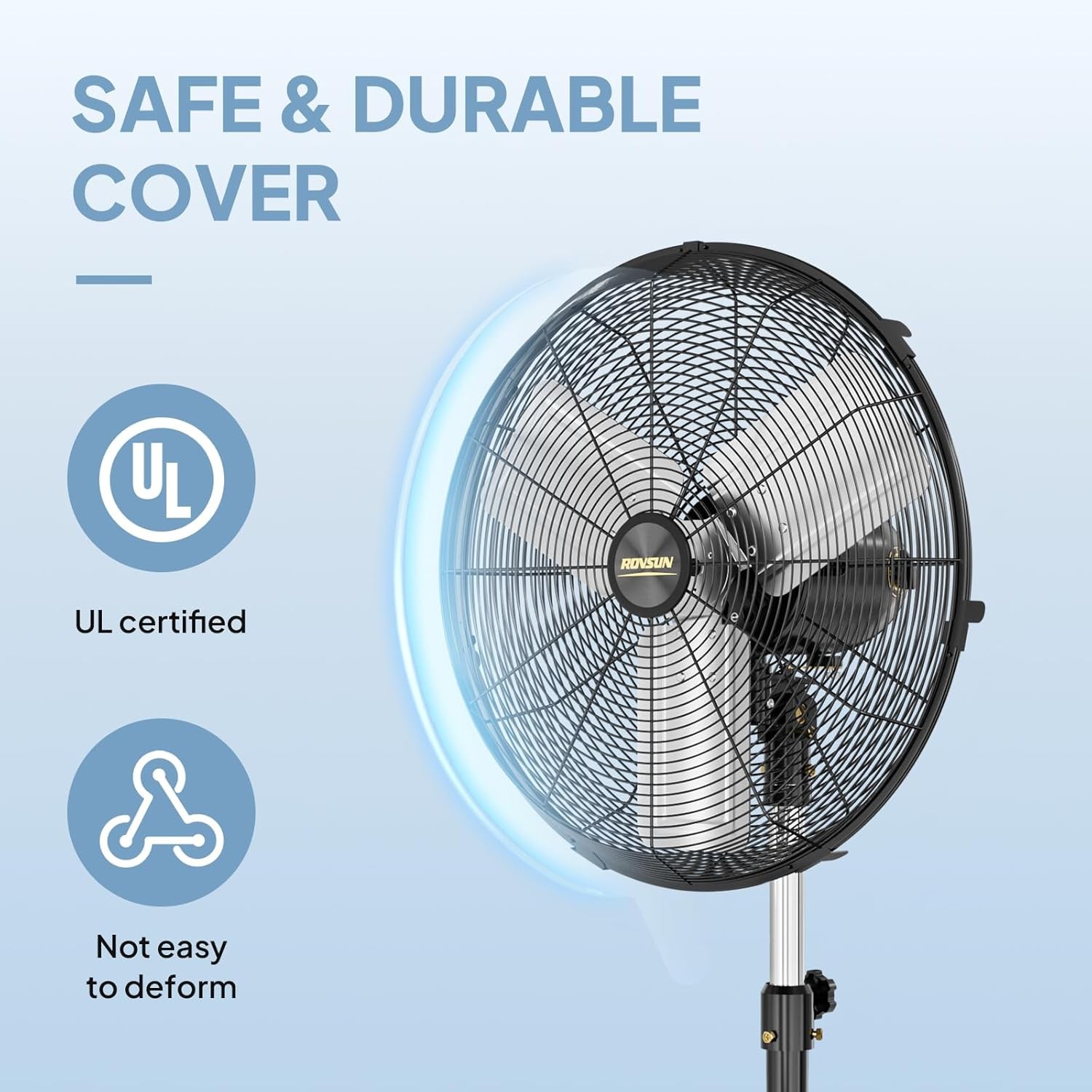 20 Inch Heavy Duty Pedestal Fan Industrial High Velocity Floor Standing Fan
