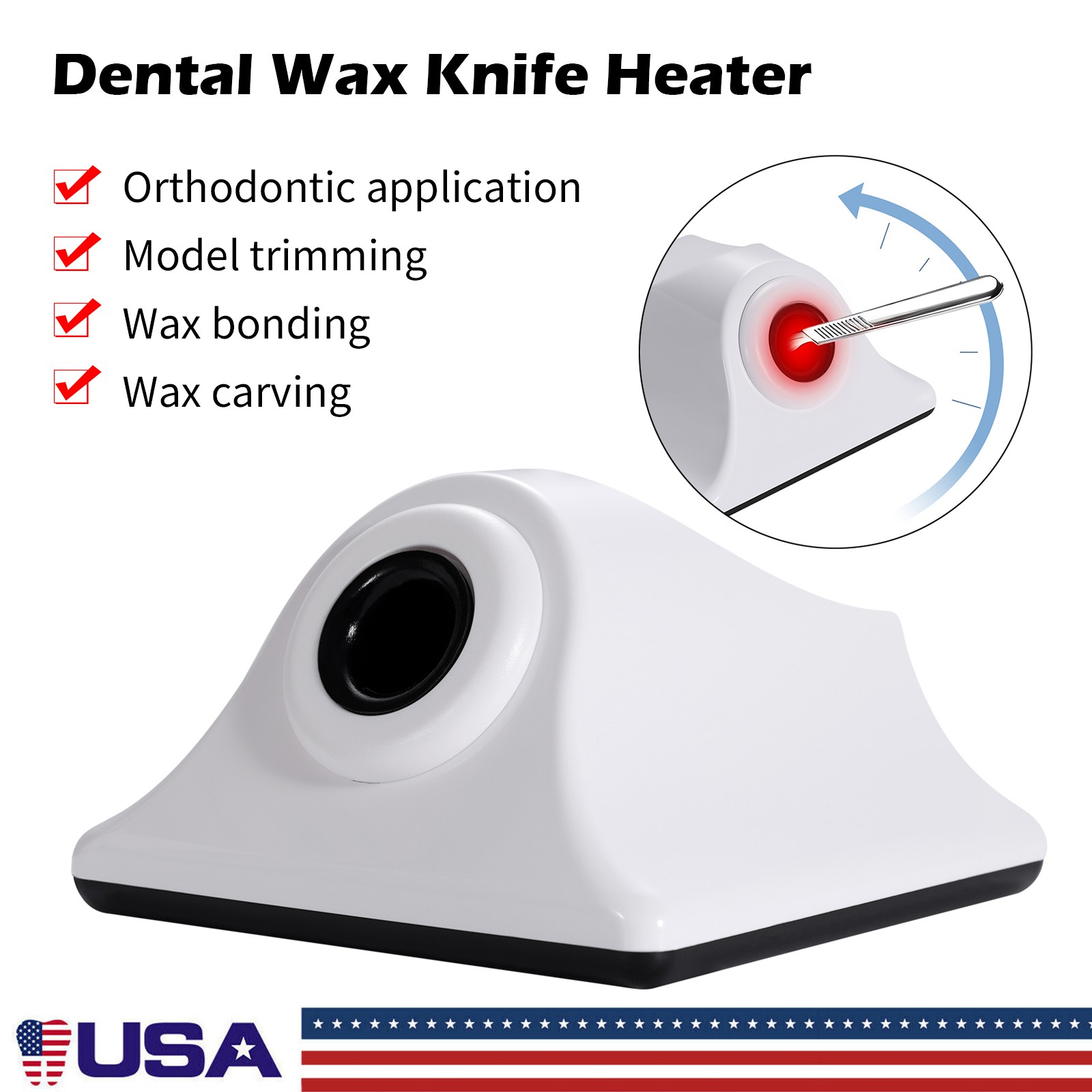 Dental Induction Wax Knife Spoon Heater Wax Carving Bonding Tools Rapid Heating