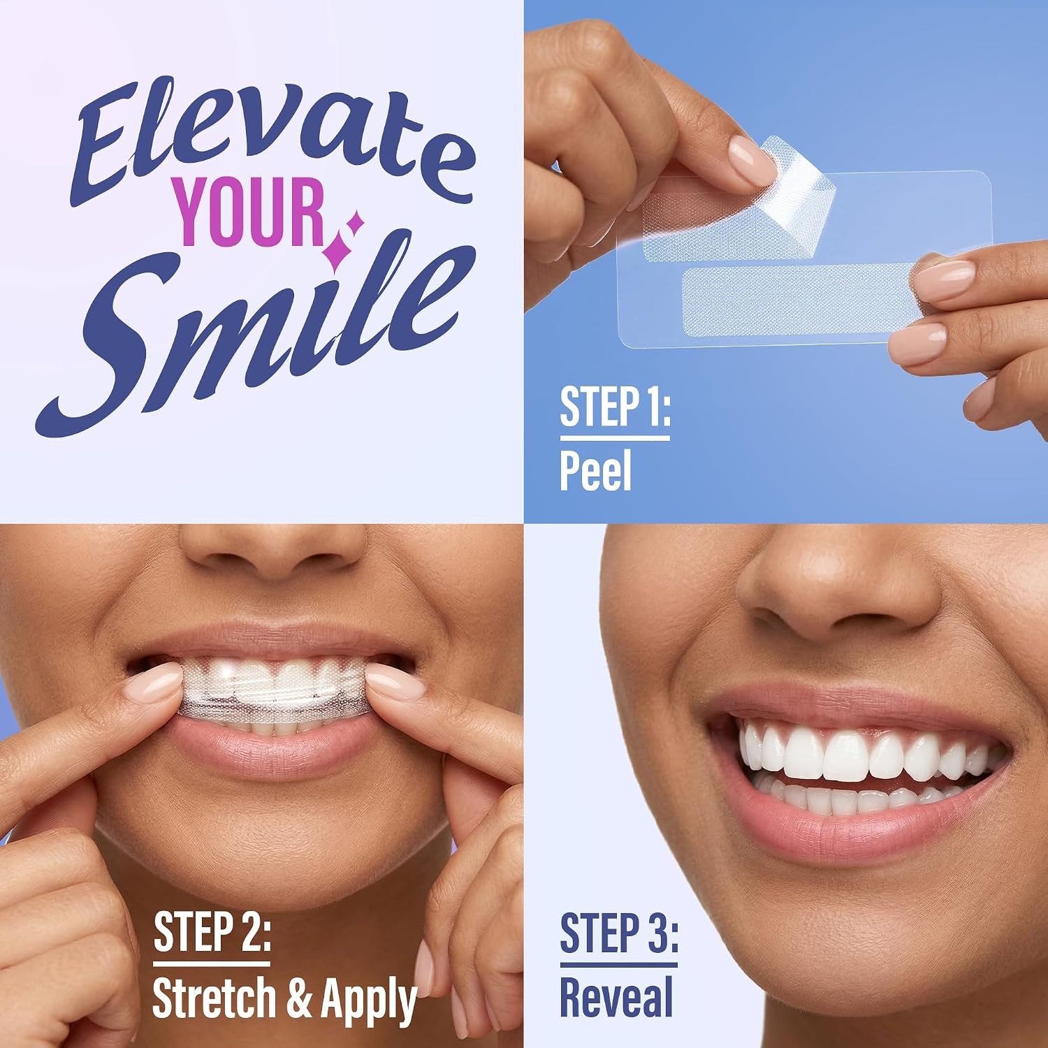 GuruNanda Teeth Whitening Strips Kit – 7-Day Treatment with Non-Slip, Dry Strip