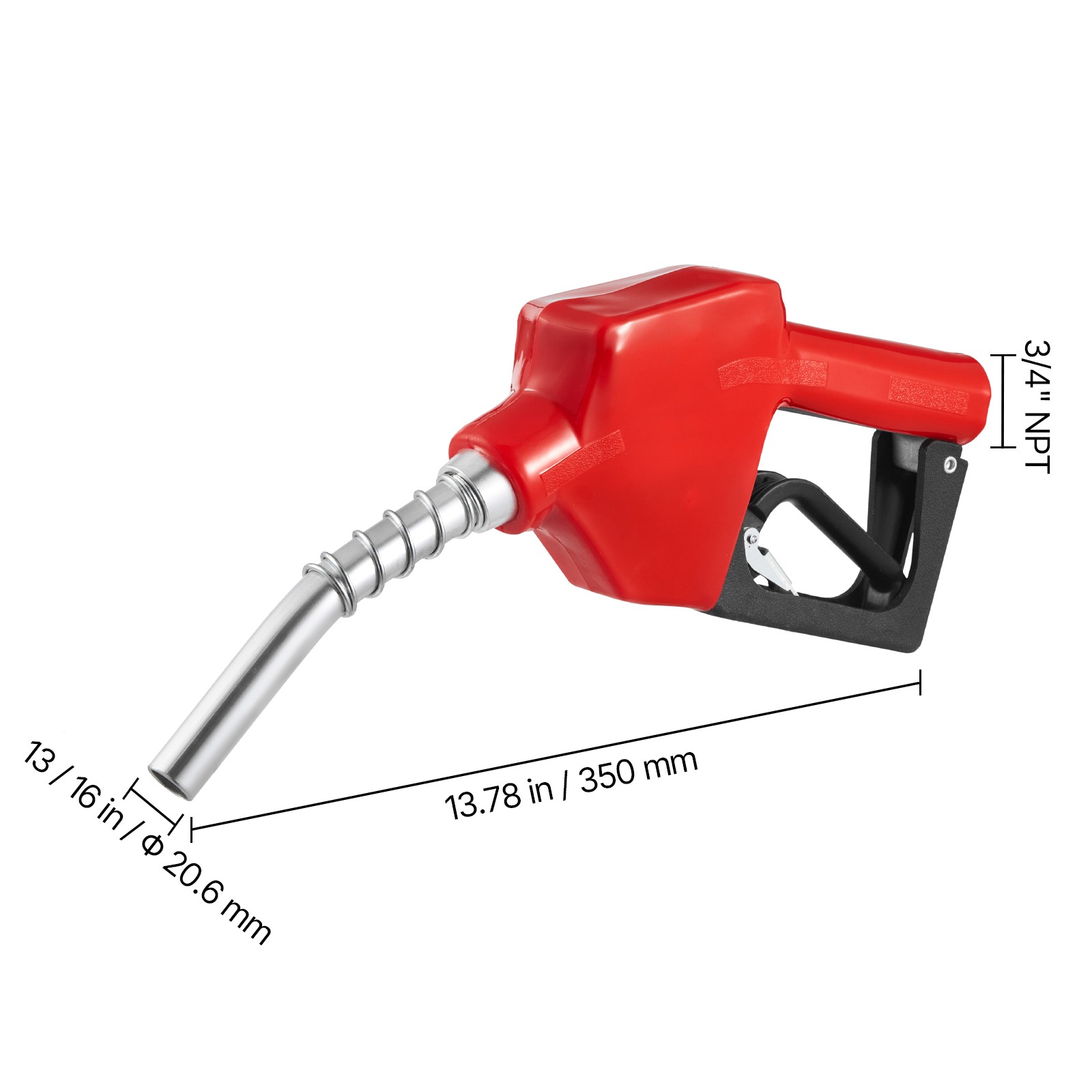 Uimoso 3/4 in NPT Automatic Fuel Nozzle with 13/16 in Spout and Auto Shut-Off