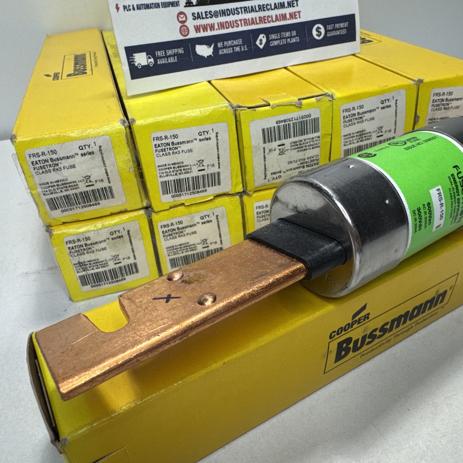 Cooper Bussmann FRS-R-150 Dual Element Time Delay Fuse 150A Pack of 3 NEW IN BOX