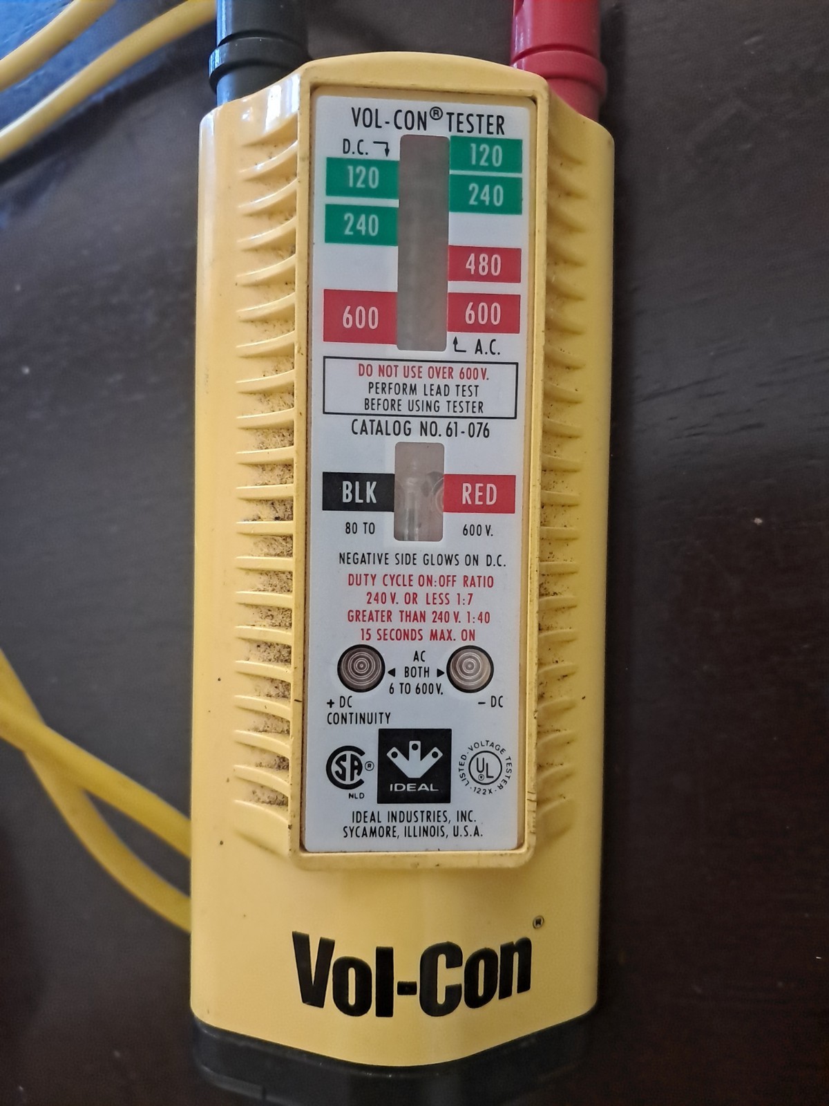 IDEAL Vol-Con Solenoid AC/DC Voltage & Continuity Tester Model 61-076