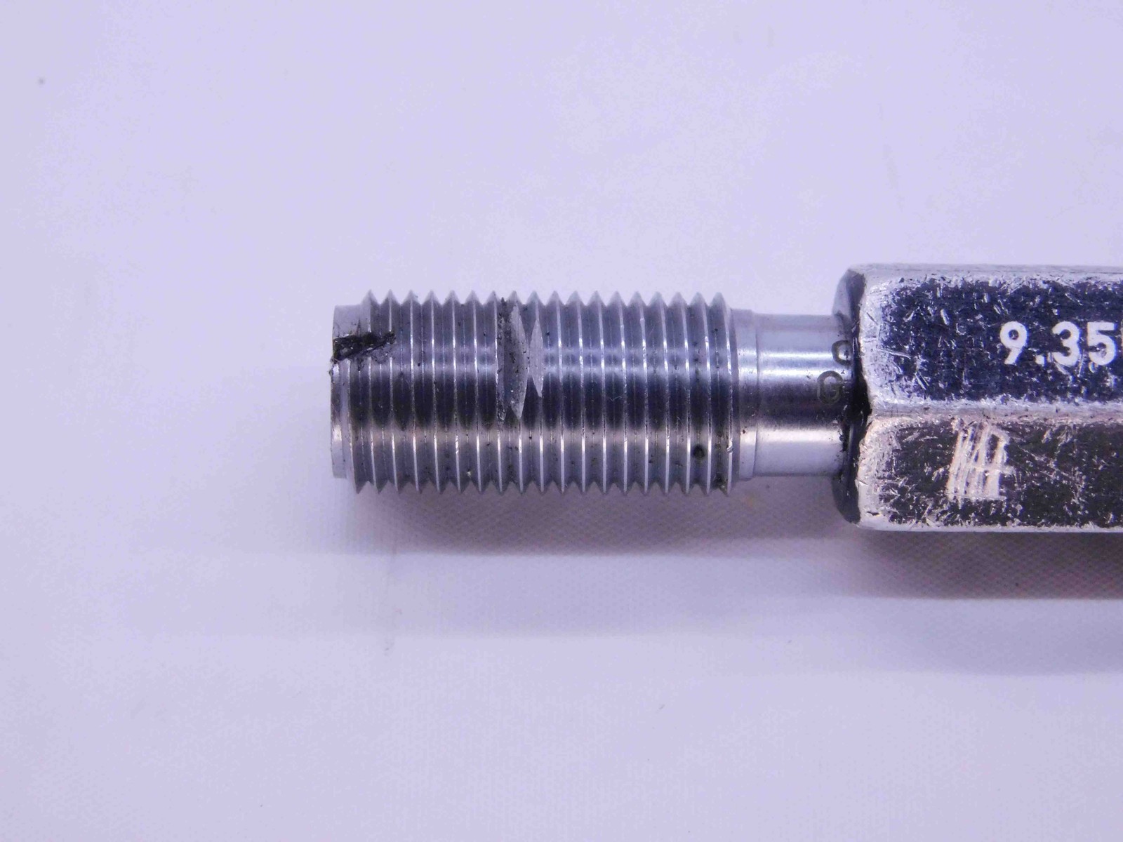 CERTIFIED M10 X 1 6H THREAD PLUG GAGE 10 1.0 GO NO GO P.D.’S = 9.350 & 9.500