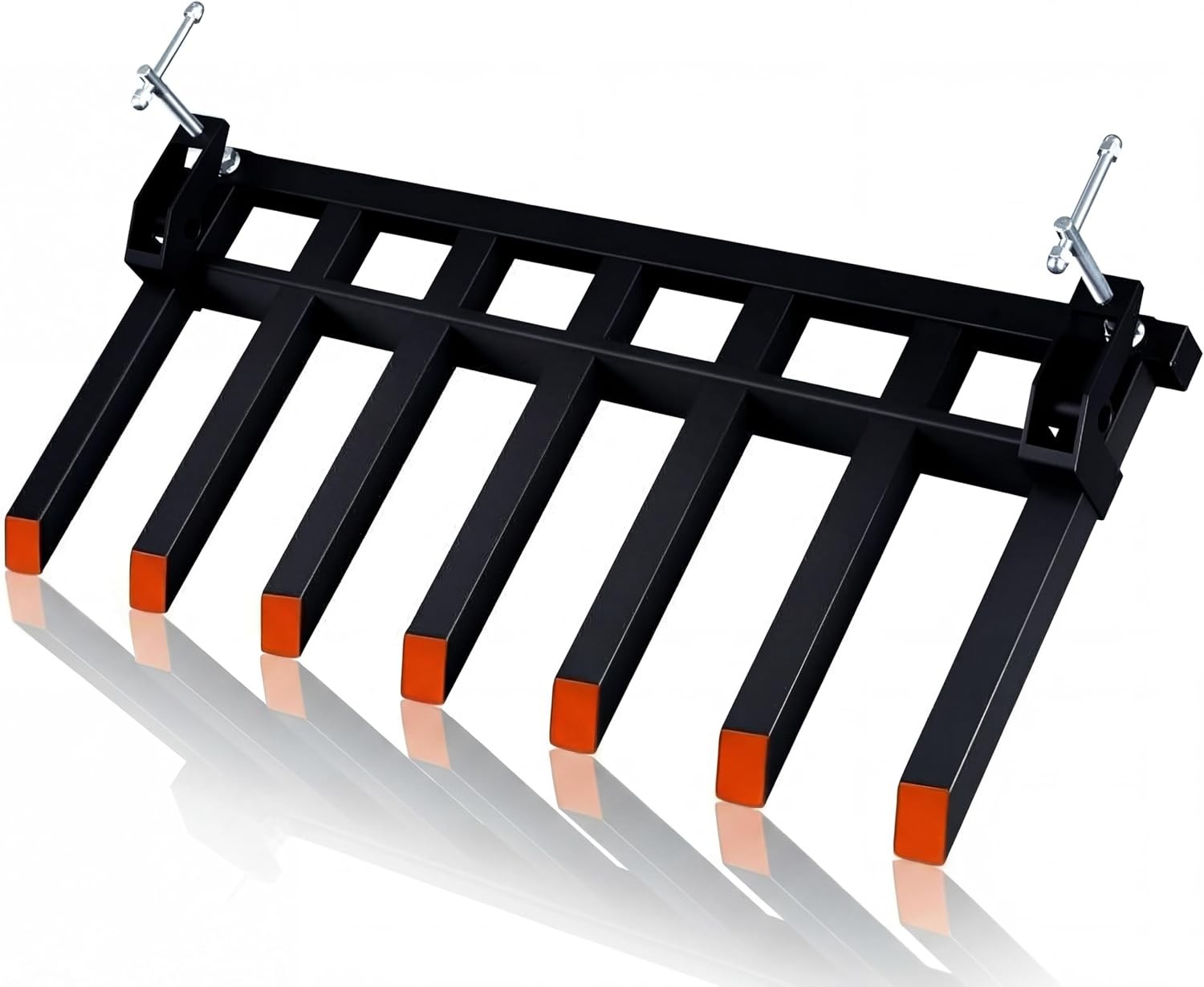 68″ Clamp On Debris Forks for Tractor, 5400 LBS Pallet Fork for Loader Bucket