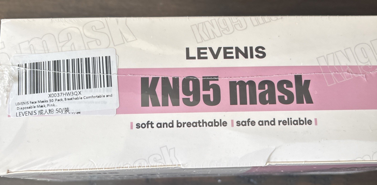 LEVENIS Good Comfort KN95 Face Masks GB2626-2019 50 pcs Pink