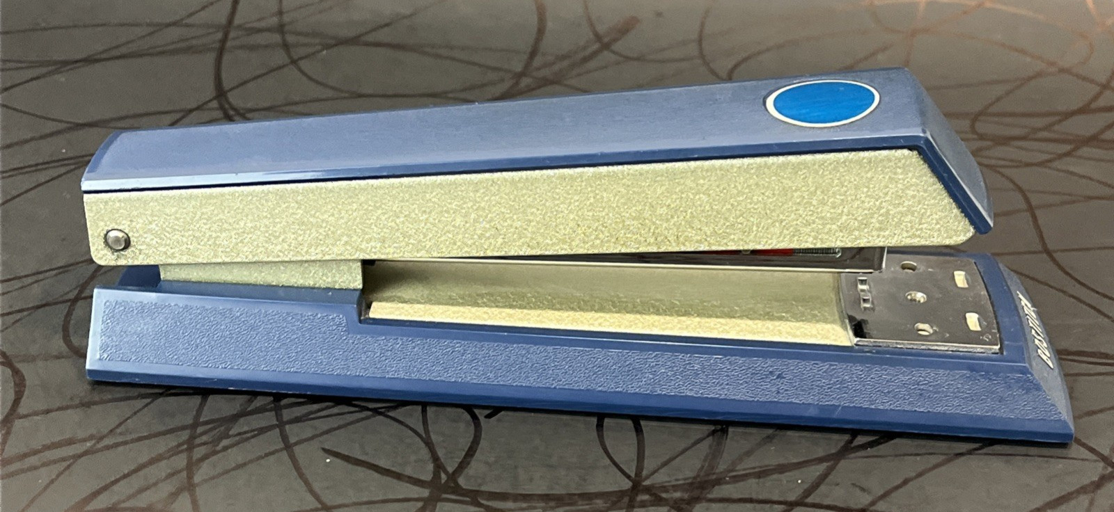 Vintage Bostitch Stapler Retro Blue Gray Model B III 3 USA