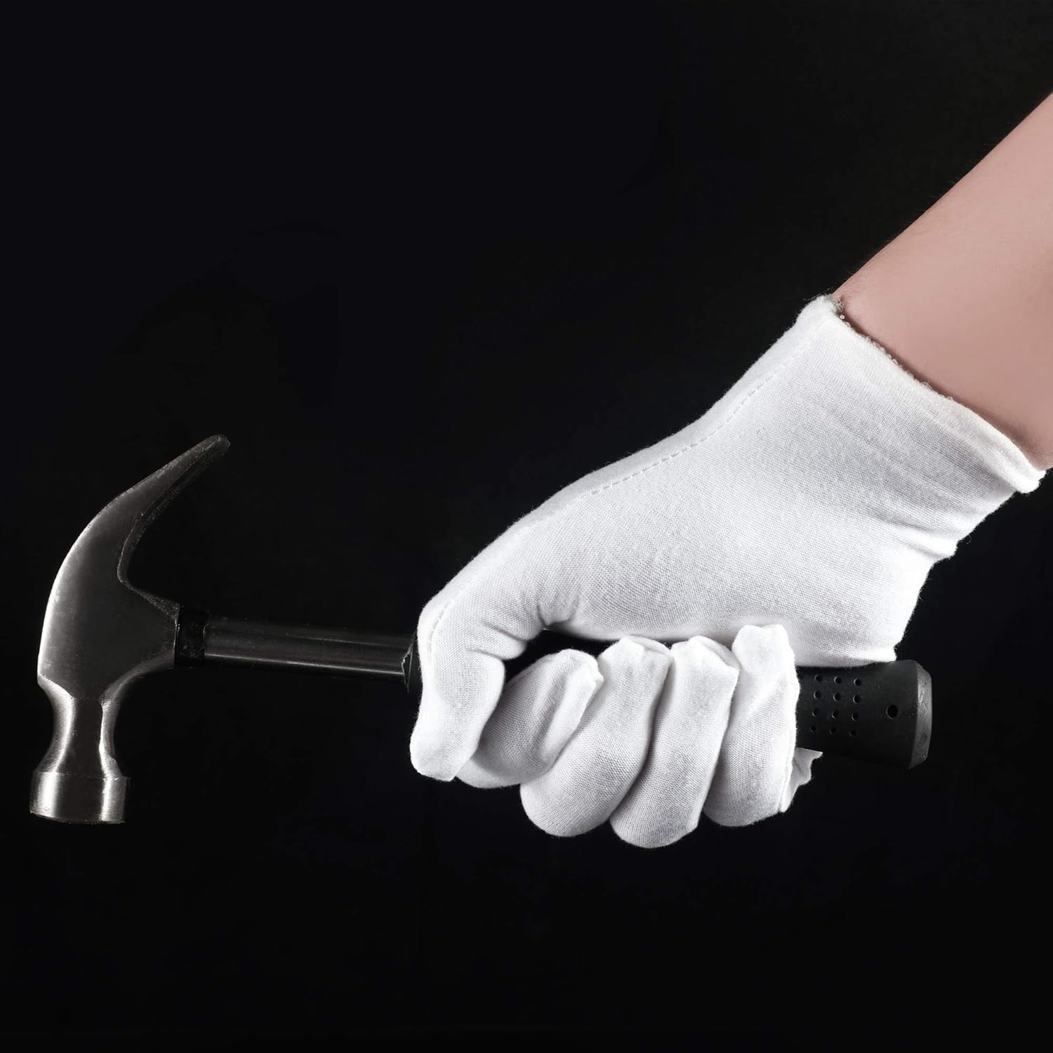 3 Pairs White Cotton Gloves Moisturizing SPA Eczema Work Liner Inspection