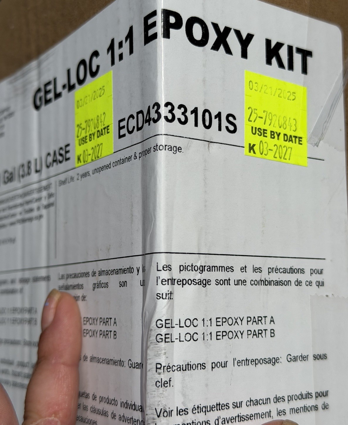 Gel-Lok 1 Gal Epoxy Resin Kit 1:1 Crafts Tabletop Boat Repairs Commercial Grade