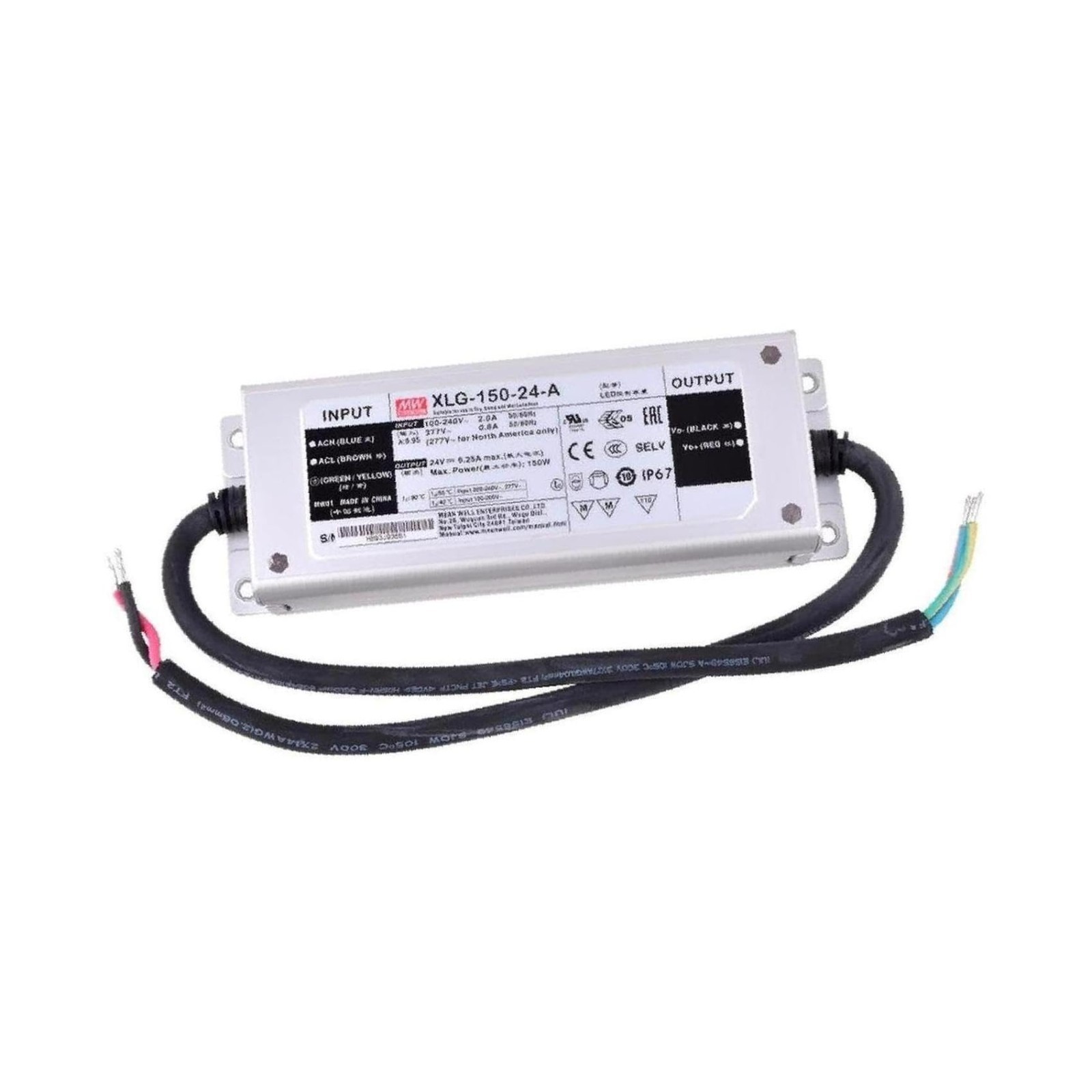 MEAN WELL NEW XLG-150-24-A 24V 6.25A 150W LED Driver Power Supply