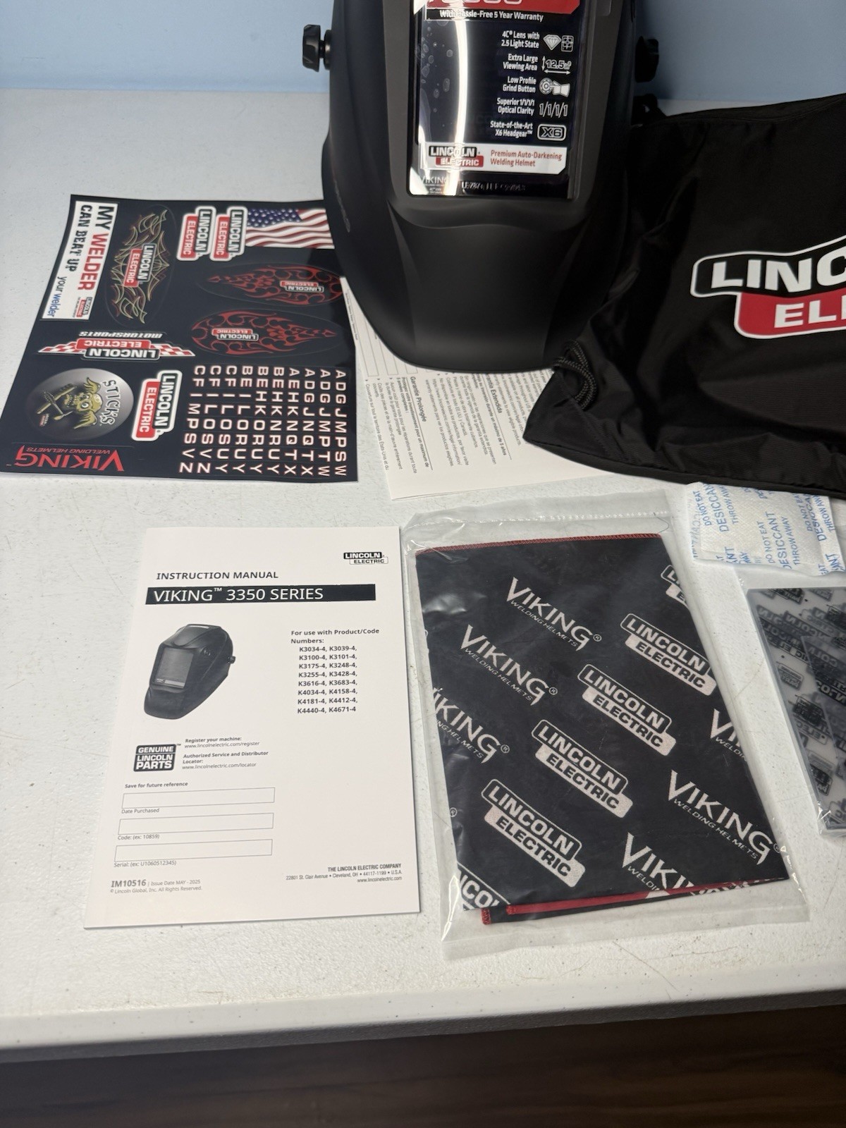 NEW Lincoln Electric K3034-4 VIKING 3350 Auto Darkening Welding Helmet Matte