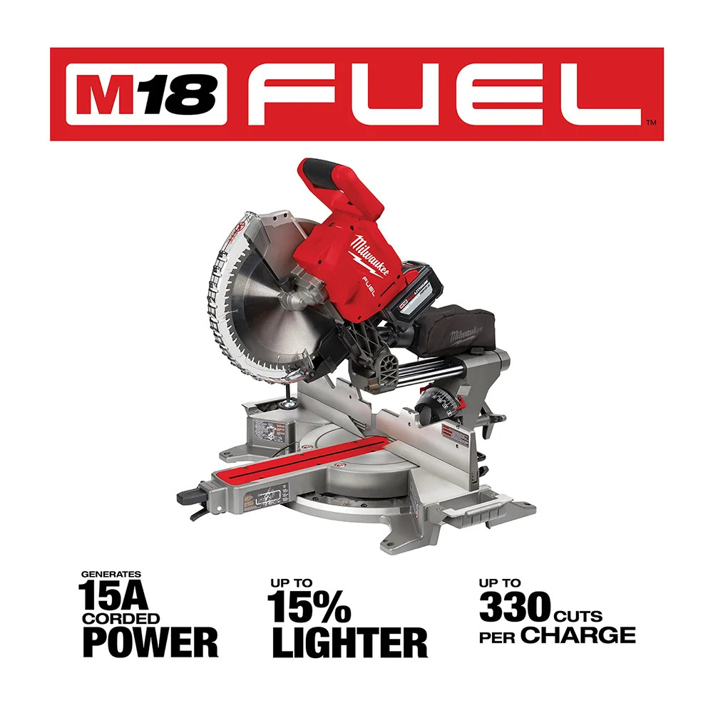 Milwaukee 2739-21HD M18 FUEL 18V 12″ Dual Bevel Sliding Compound Miter Saw Kit