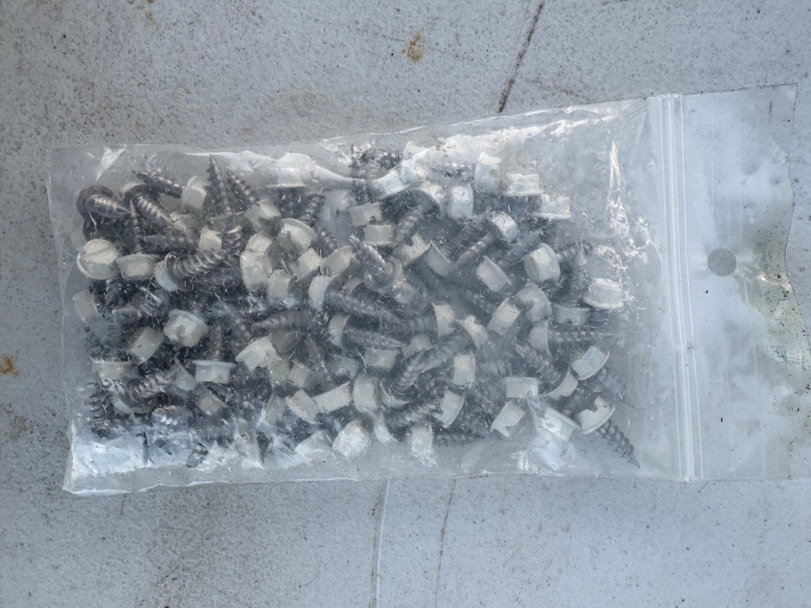 100ct #8 x 1/2″ Stainless Steel Hex Washer Linen Neoprene Sheet Metal Screw