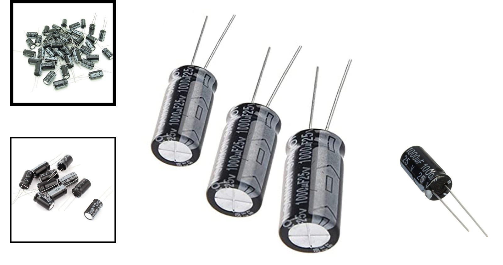 High-Quality 1000uF 25V Aluminum Capacitors – 12 Pack for Electronics Projects