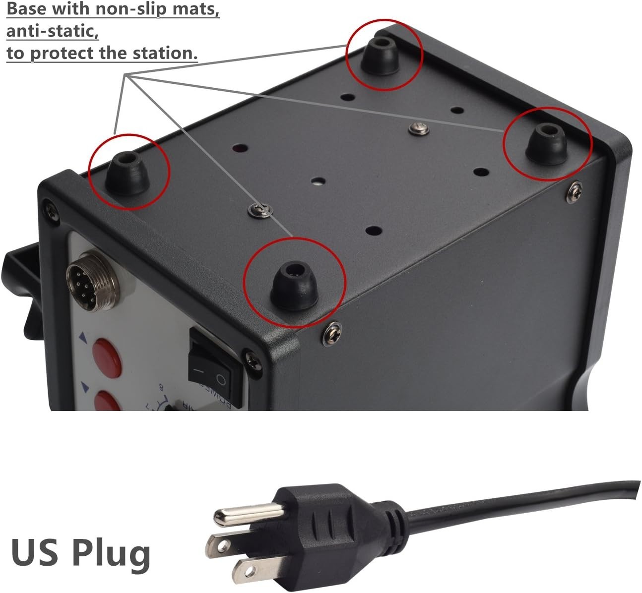 TXINLEI 858D Hot Air Rework Soldering Station with Temperature Control