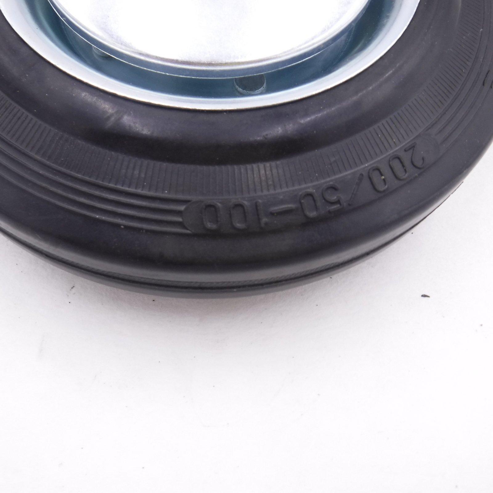 8″x 2″ H D Rubber on Steel Swivel Caster (H-5) 9-1/4″ OAH 4-1/4″W X 5-1/4″L Plat