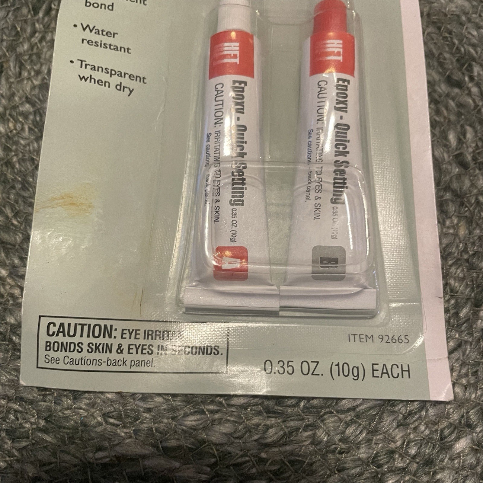 ✅HFT Super Strong Quick Setting Epoxy 0.35oz 10g Dries Clear Item 92665 #️⃣0832