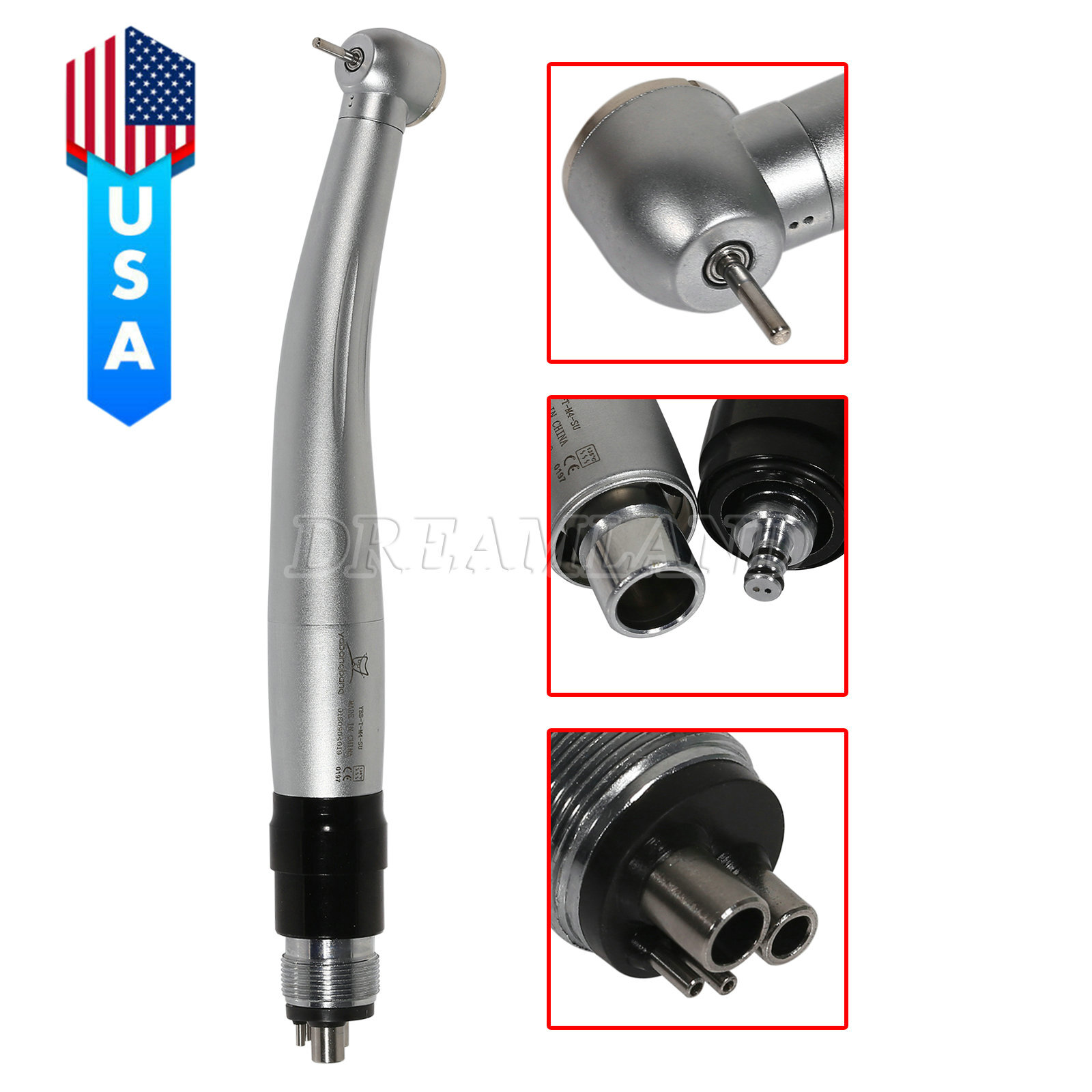 1-5 NSK Style Dental High fast Speed turbine Handpiece with 4 holes Coupler YDNK