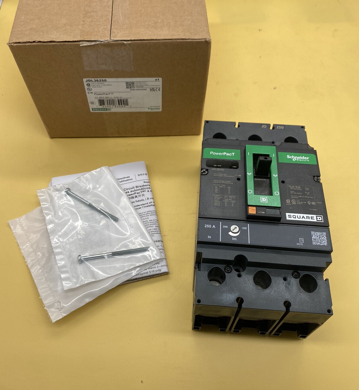 SQUARE D JDL36250 250A 3P 600V CIRCUIT BREAKER BRAND NEW IN BOX