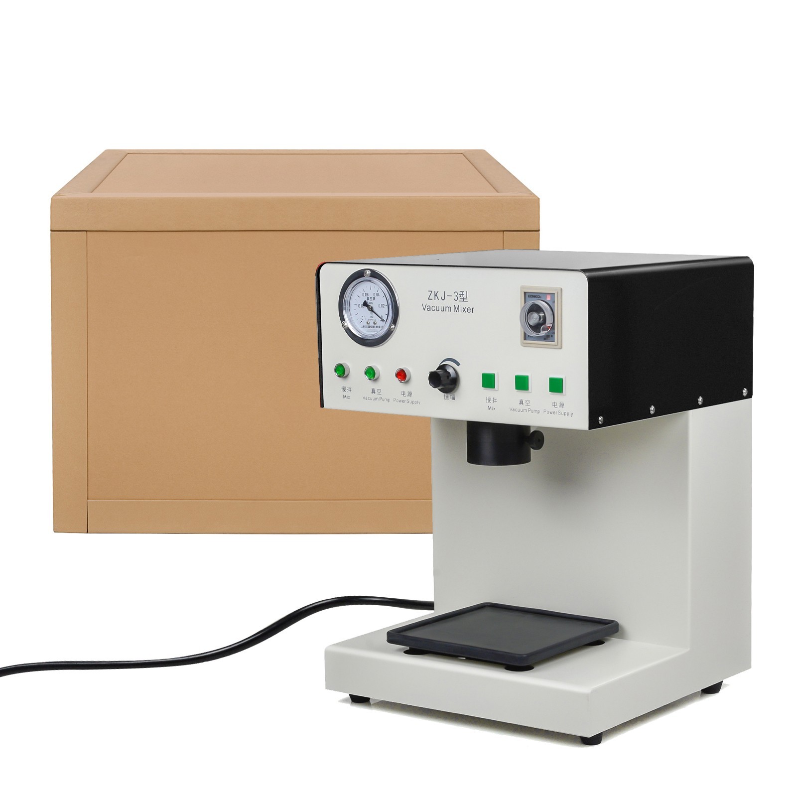Dental Lab Vacuum Mixing & Vibrating Machine Plaster Mixer Built-in Vacuum Pump