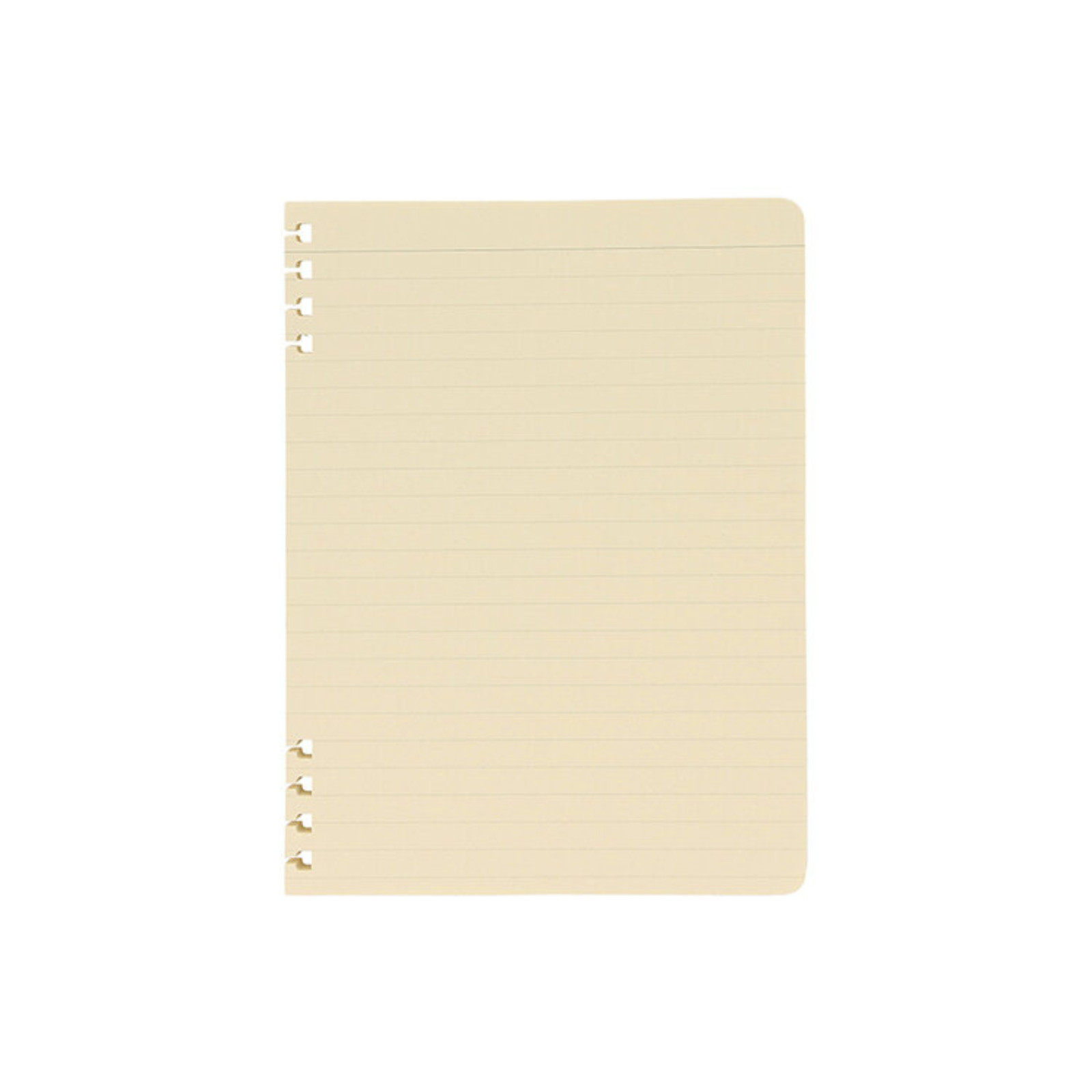 Delfonics Rollbahn Flexible Notebook Ruled Refill Pages: 5.2 in. x 7 in. (Cream)