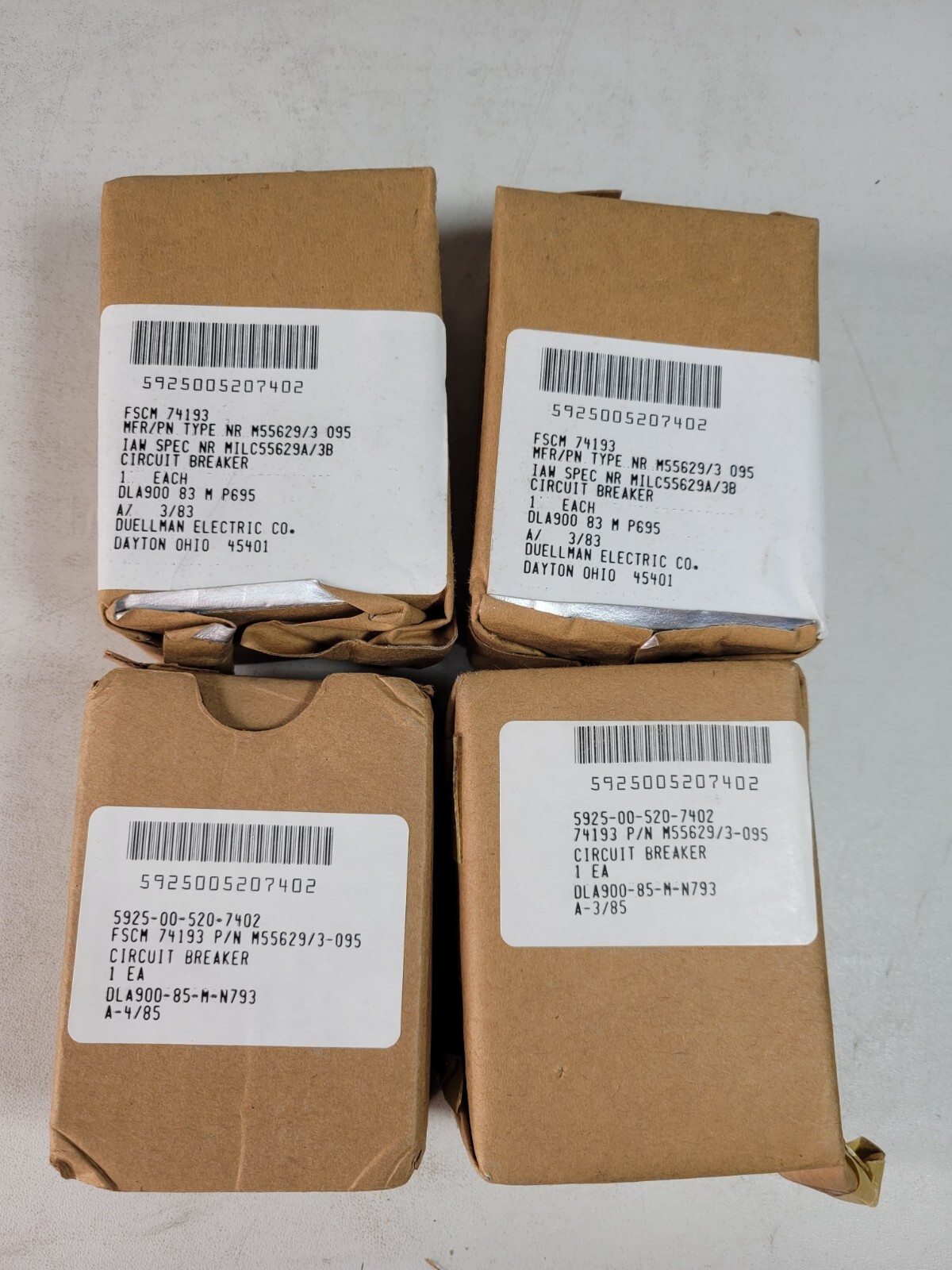 (NEW) AIRPAX M55629/3-095 Circuit Breaker 15A 240 Max V 60 Hz