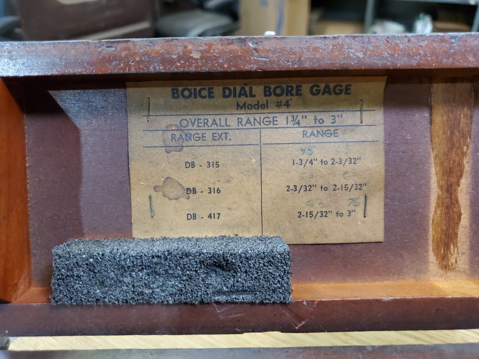 Boice No.4 Dial Bore Gage .02mm Machinist Tool Maker Box Find (#4)
