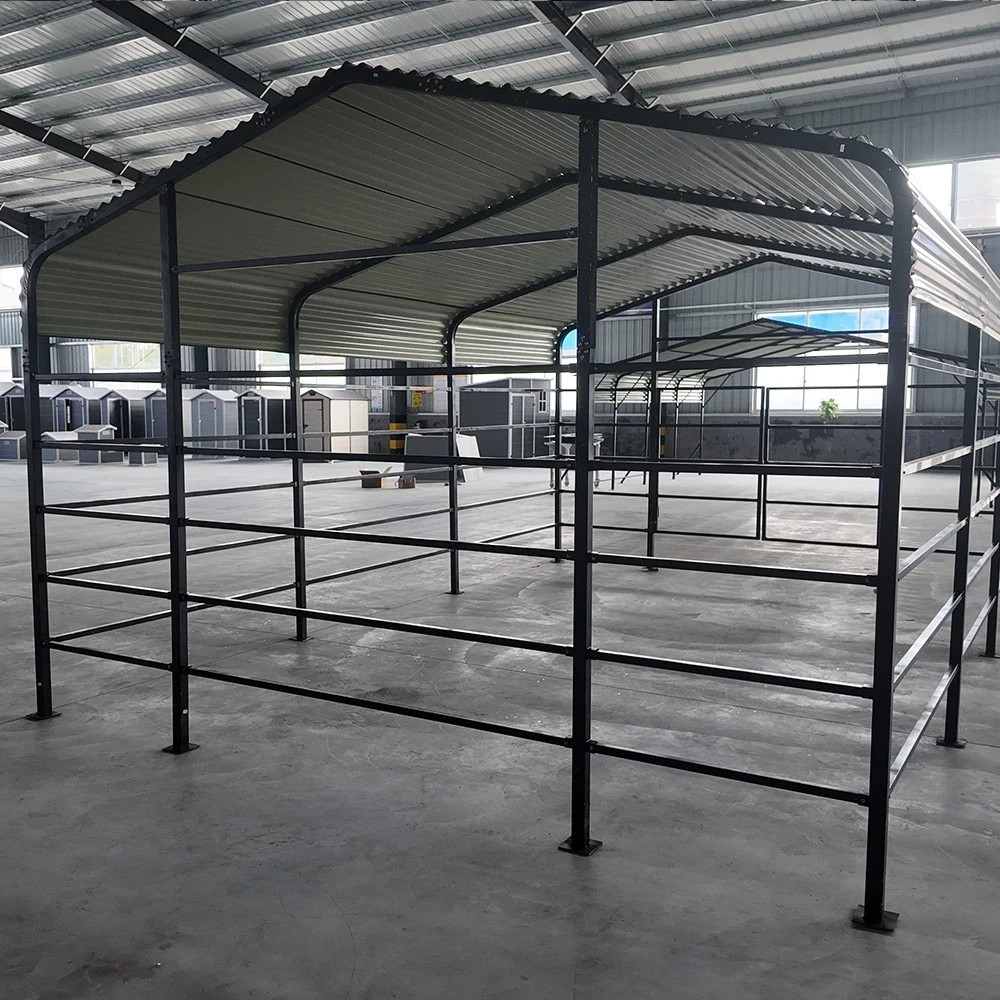 13×20 Ft Farm Livestock Shelter, Heavy Duty Galvanized Steel for Cattle & Horses
