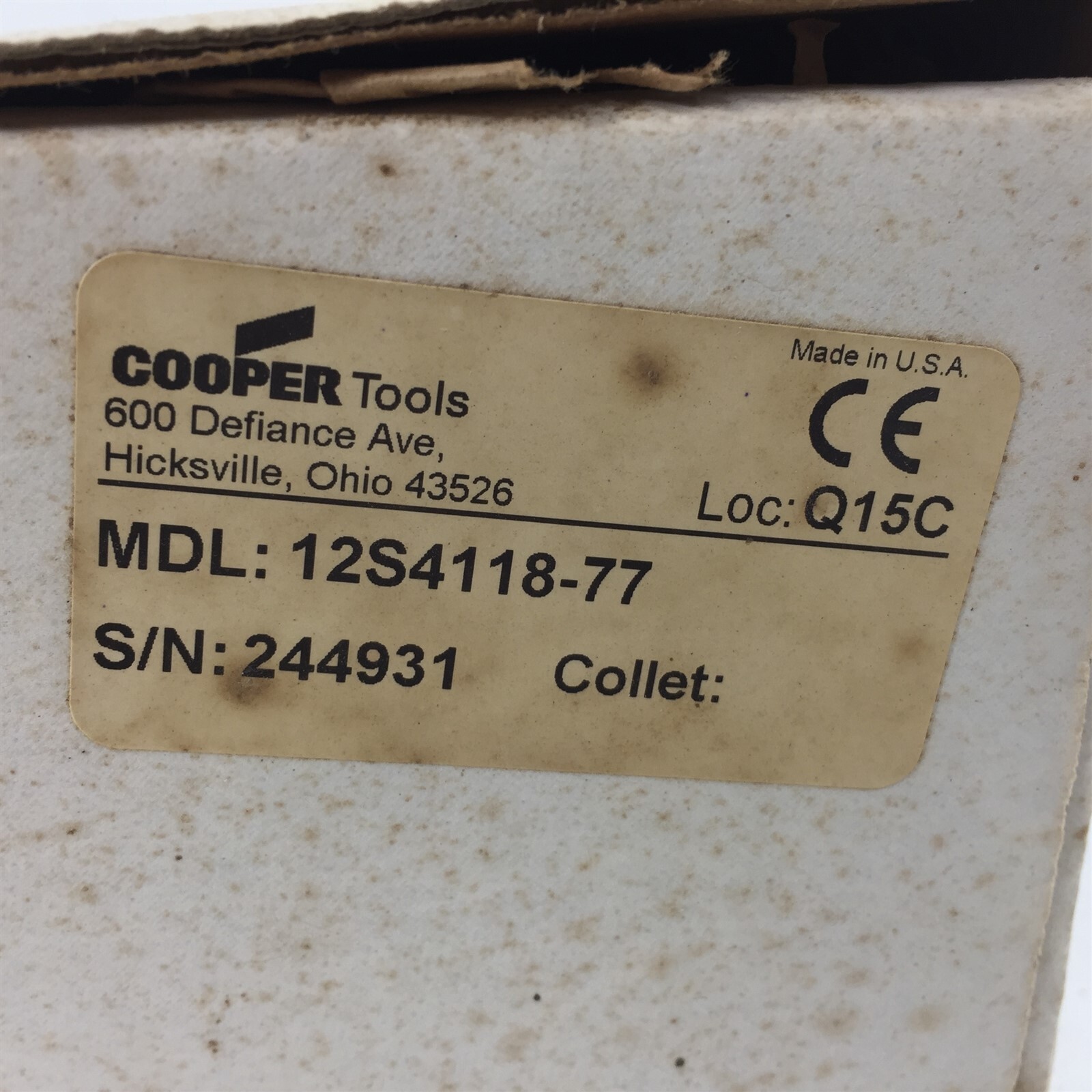Cooper Tools 12S4118-77 Dotco Inline Cone or Plug Wheel Grinder
