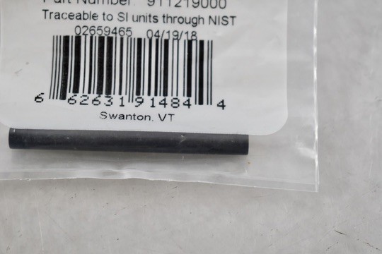NEW Vermont Gage 911219000 Class ZZ Black Guard 0.190 Inch Minus Pin Gage