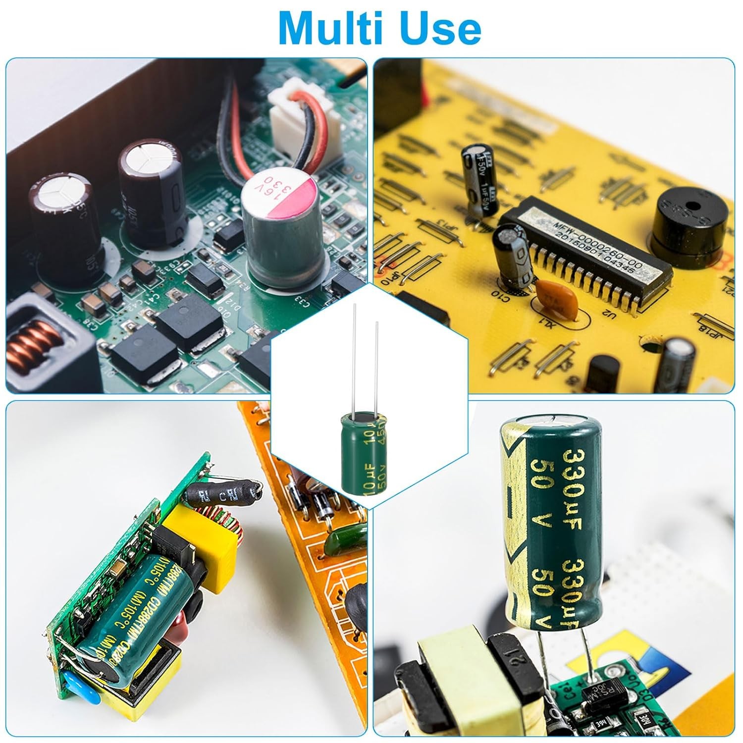 450V 10uF 10x17mm Aluminum High Frequency Electrolytic Capacitor Lot 10Pcs TV